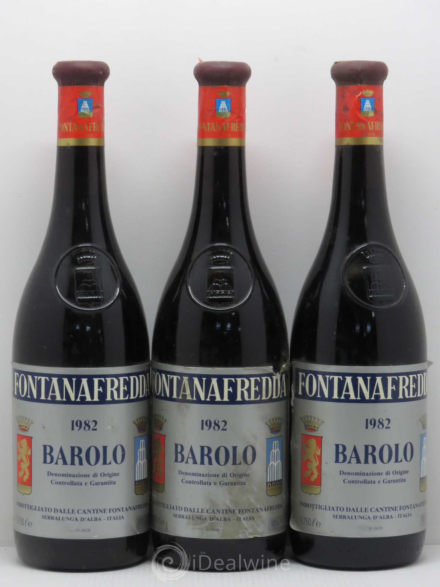 Barolo DOCG Fontanafredda 1982 - Lot of 3 bottles - 0