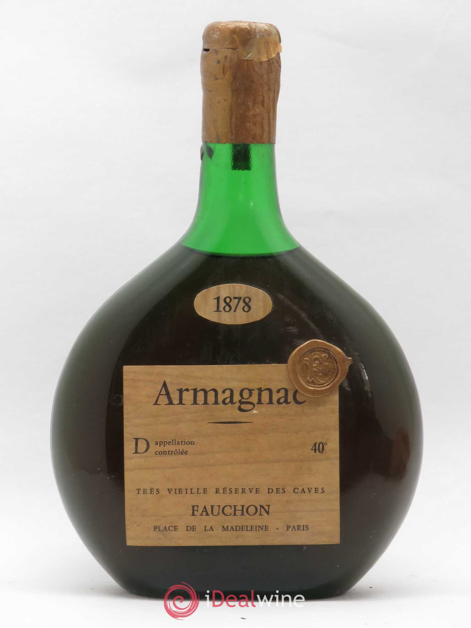 Armagnac Très Vieilles Réserve des Caves Fauchon 1878 - Lot de 1 bouteille - 0