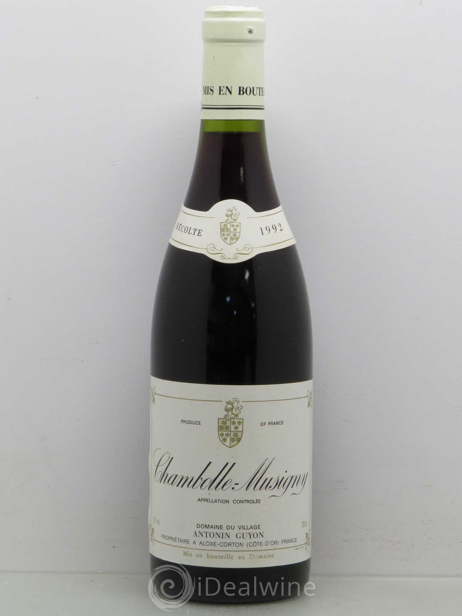 Chambolle-Musigny Domaine Du Village Antonin Guyon (sans prix de réserve) 1992 - Lot de 1 bouteille - 0