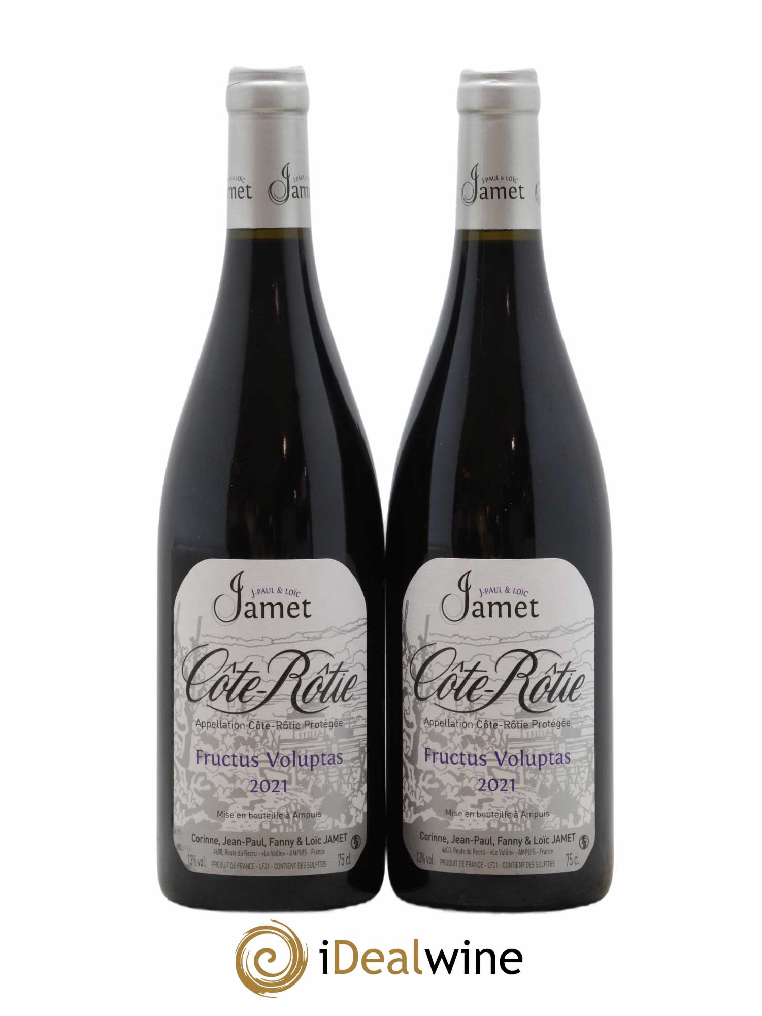 Côte-Rôtie Fructus Voluptas Jamet (Domaine)  (sans prix de réserve) 2021 - Lot de 2 bouteilles - 0