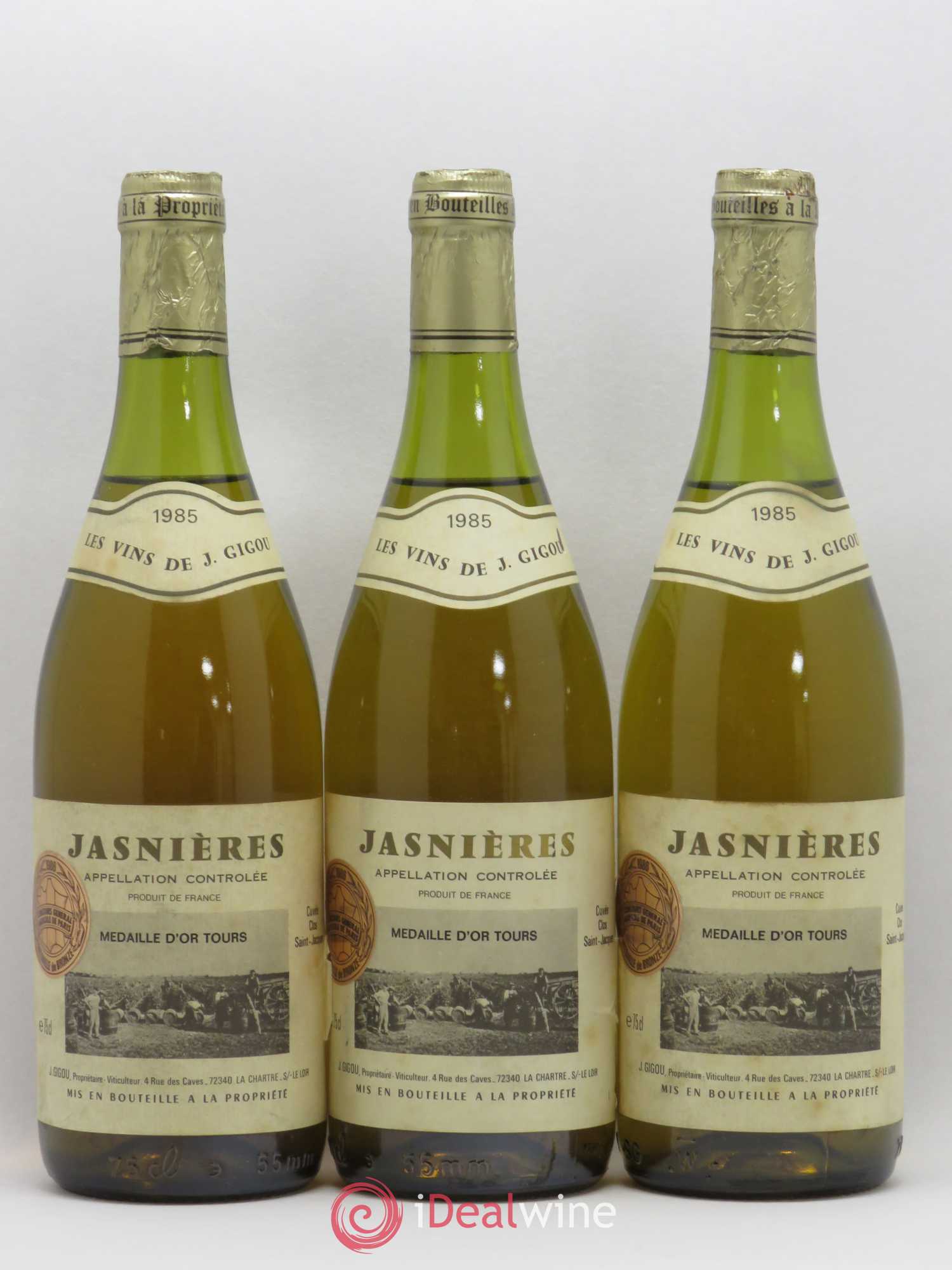 Jasnières Cuvée Clos Saint-Jacques J.Gigou (sans prix de réserve) 1985 - Posten von 6 Flaschen - 2