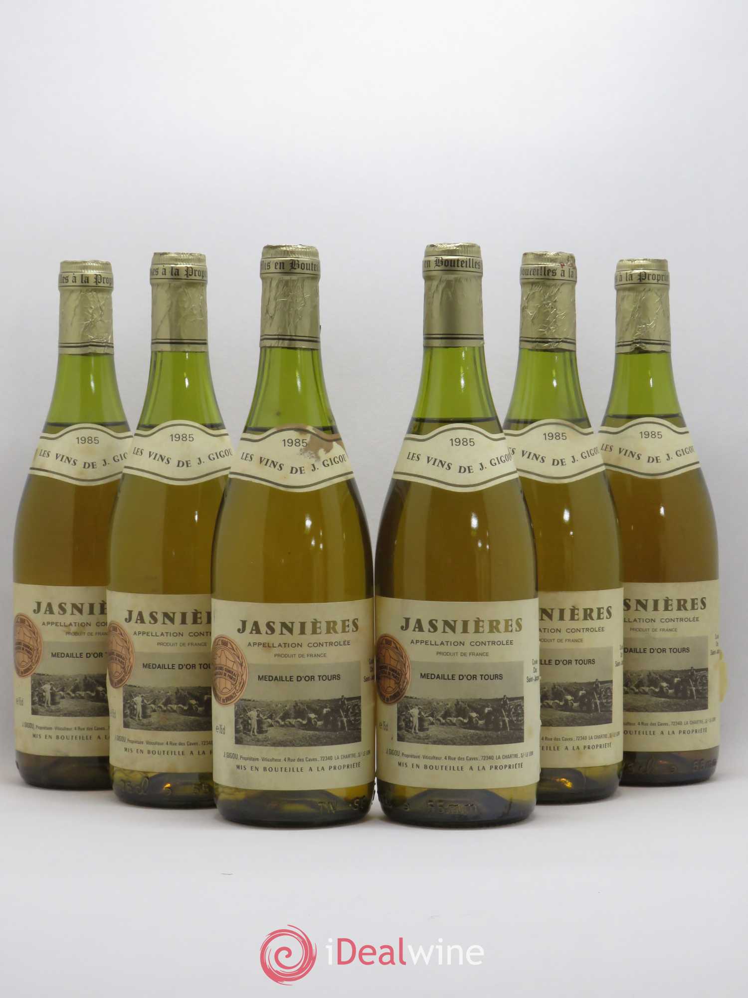 Jasnières Cuvée Clos Saint-Jacques J.Gigou (sans prix de réserve) 1985 - Lotto di 6 bottiglie - 0