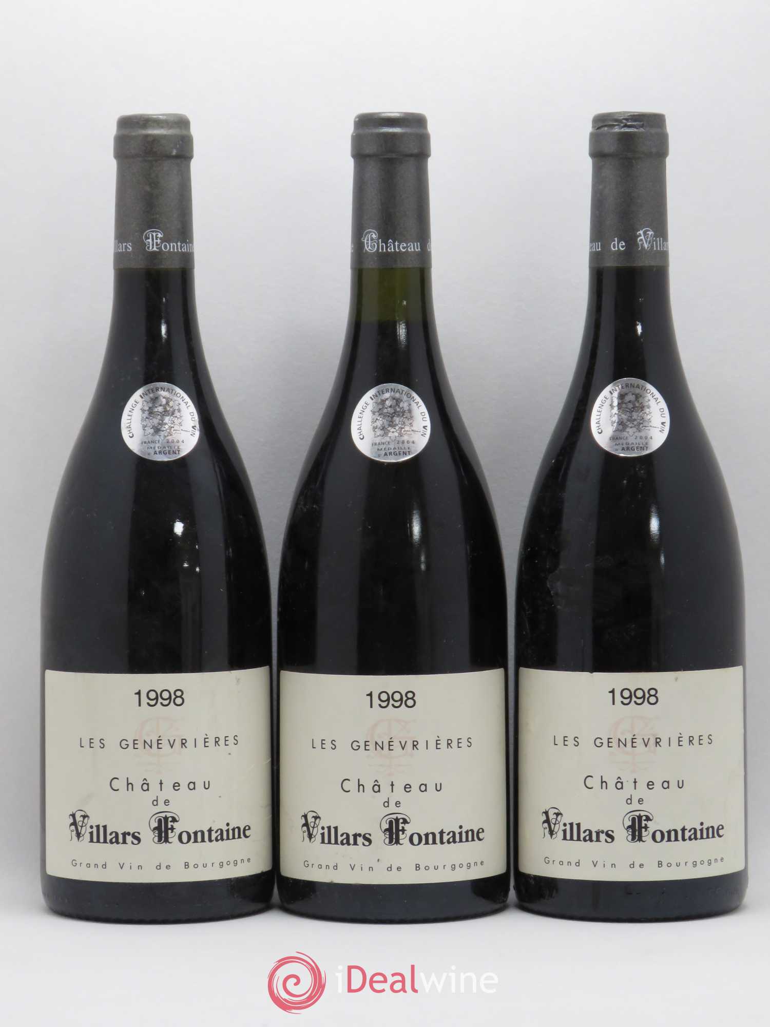 Hautes-Côtes de Nuits Les Genévrières Château de Villars Fontaine (sans prix de réserve) 1998 - Lot de 3 bouteilles - 0