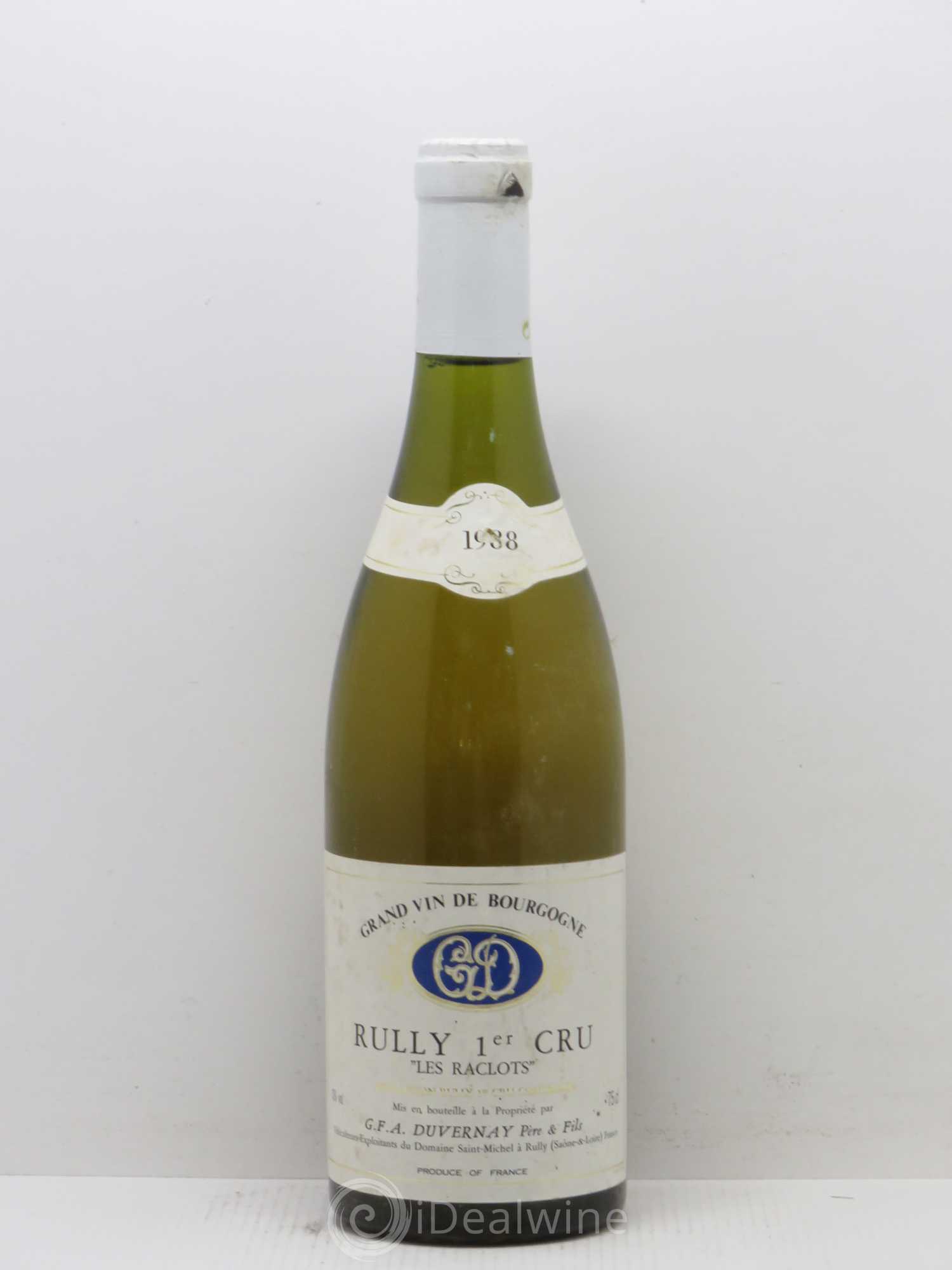 Rully 1er Cru Les Raclots Duvernay 1988 - Lot de 1 bouteille - 0