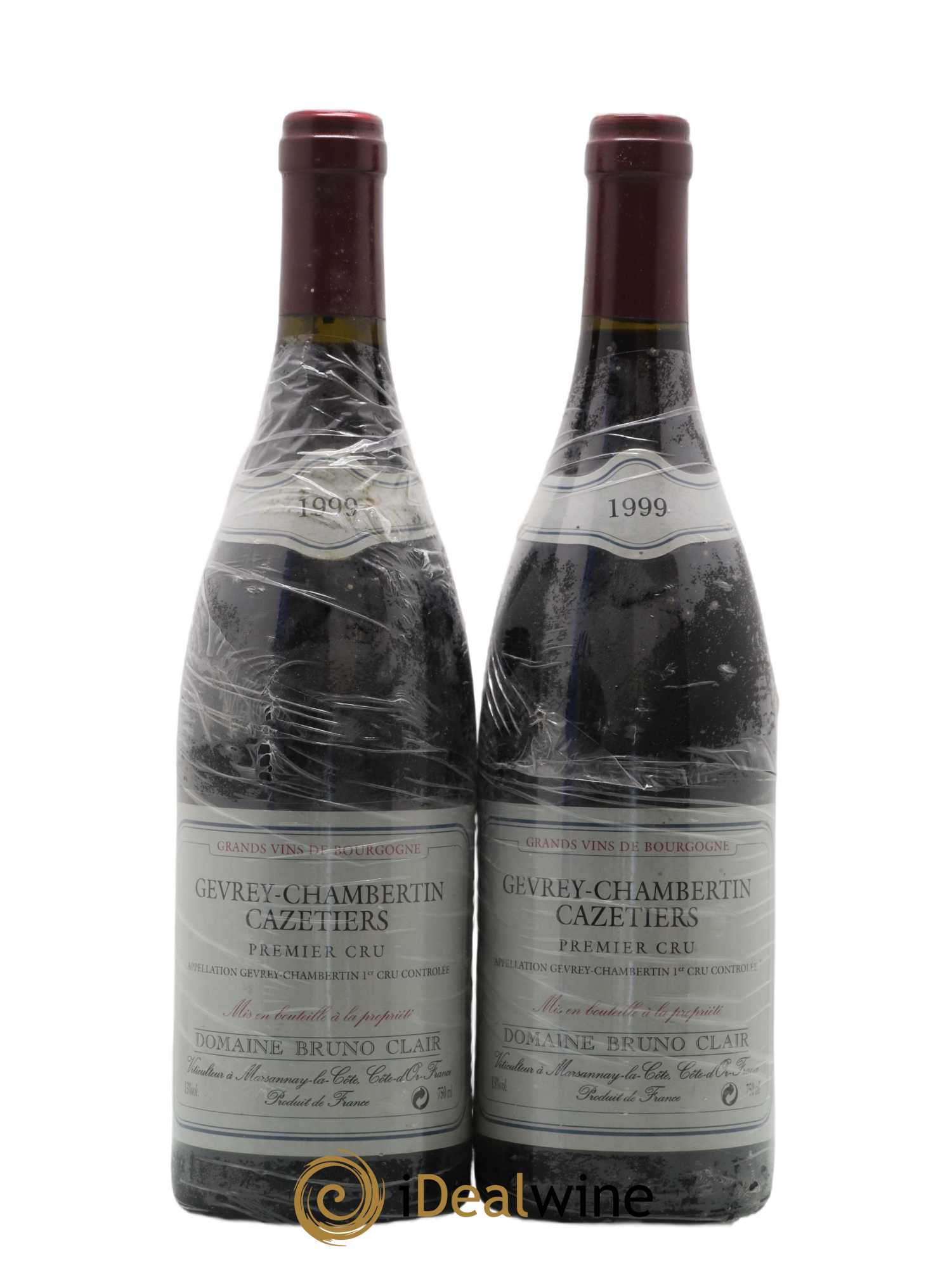 Gevrey-Chambertin 1er Cru Les Cazetiers Bruno Clair (Domaine)  1999 - Lotto di 2 bottiglie - 0