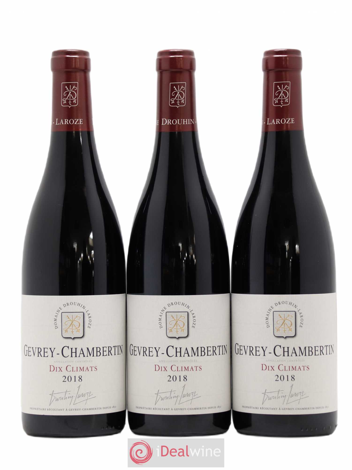 Gevrey-Chambertin Dix Climats Domaine Drouhin Laroze 2018 - Lot de 3 bouteilles - 0