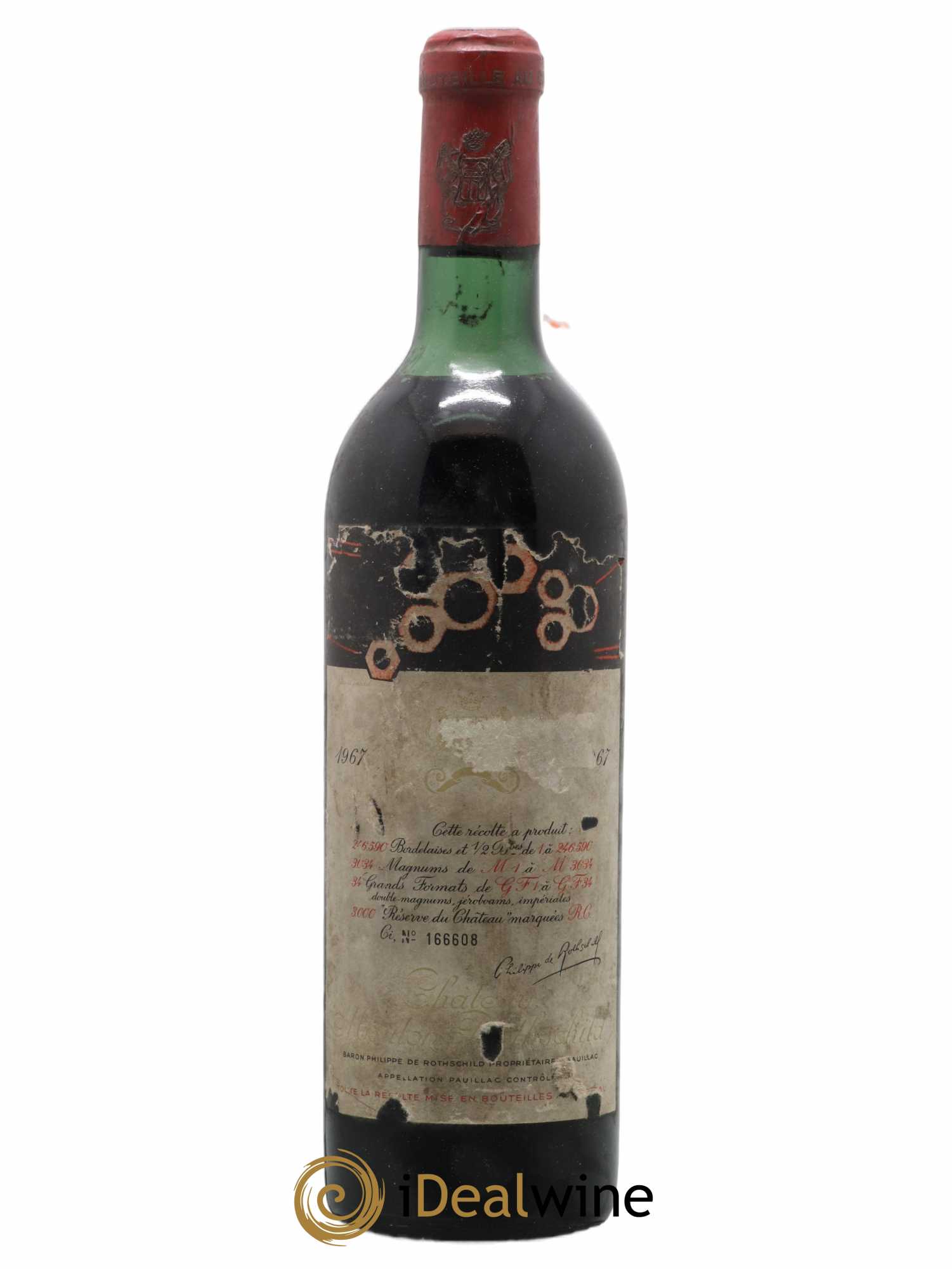 Château Mouton Rothschild 1er Grand Cru Classé 1967 - Lot of 1 bottle - 0