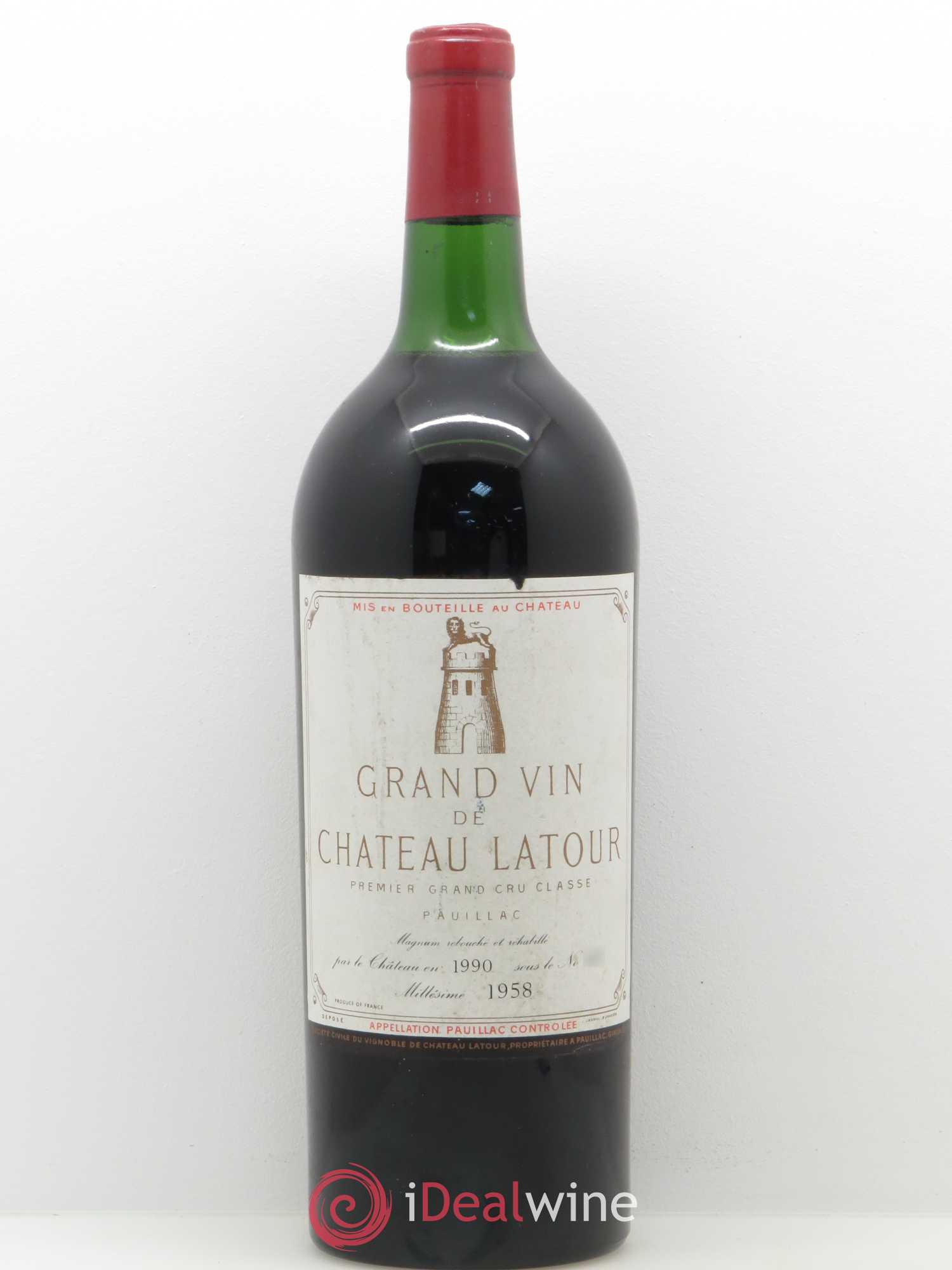 Château Latour 1er Grand Cru Classé Reconditionné en 1990 1958 - Lot of 1 magnum - 0