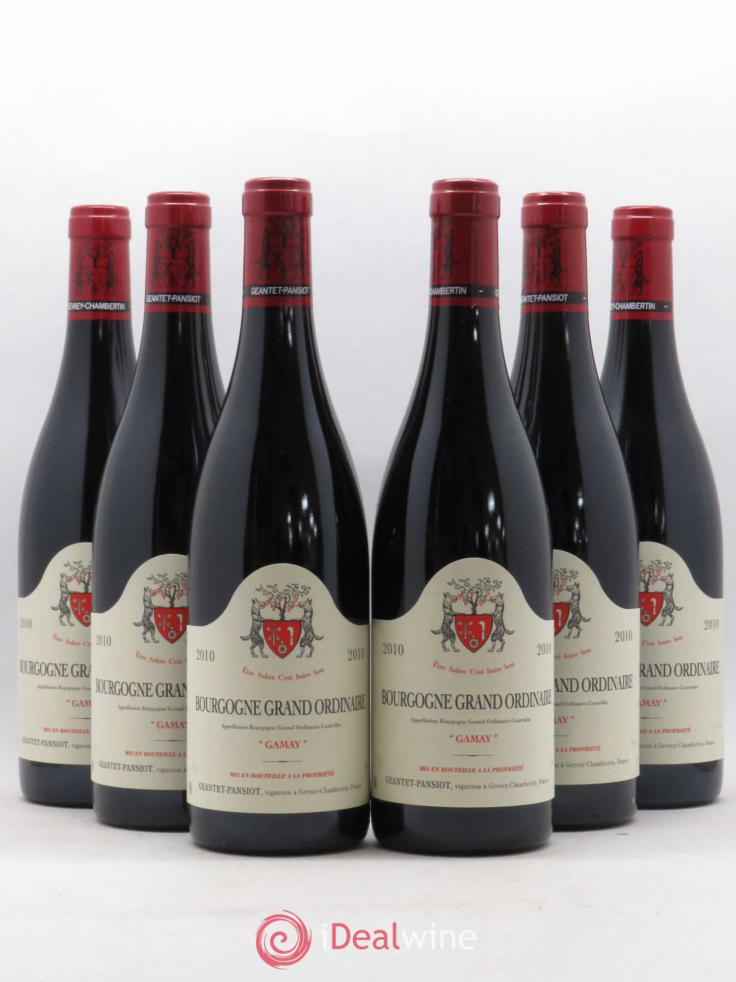 Bourgogne Grand Ordinaire Gamay Geantet Pansiot (sans prix de réserve) 2010 - Lot de 6 bouteilles - 0