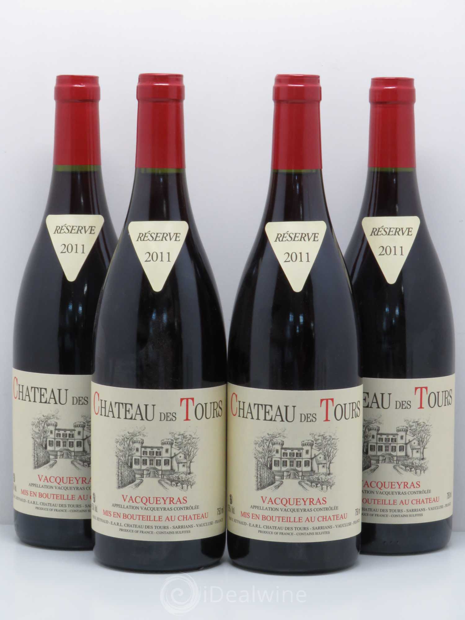 Vacqueyras Château des Tours Emmanuel Reynaud 2011 - Lot de 4 bouteilles - 0