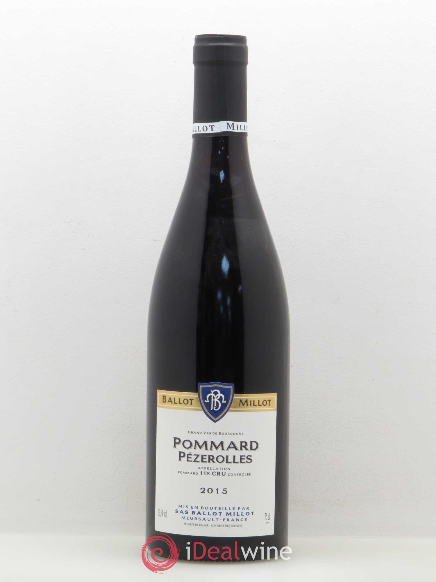 Pommard 1er Cru Pezerolles Domaine Ballot Millot 2015 - Lot de 1 bouteille - 0