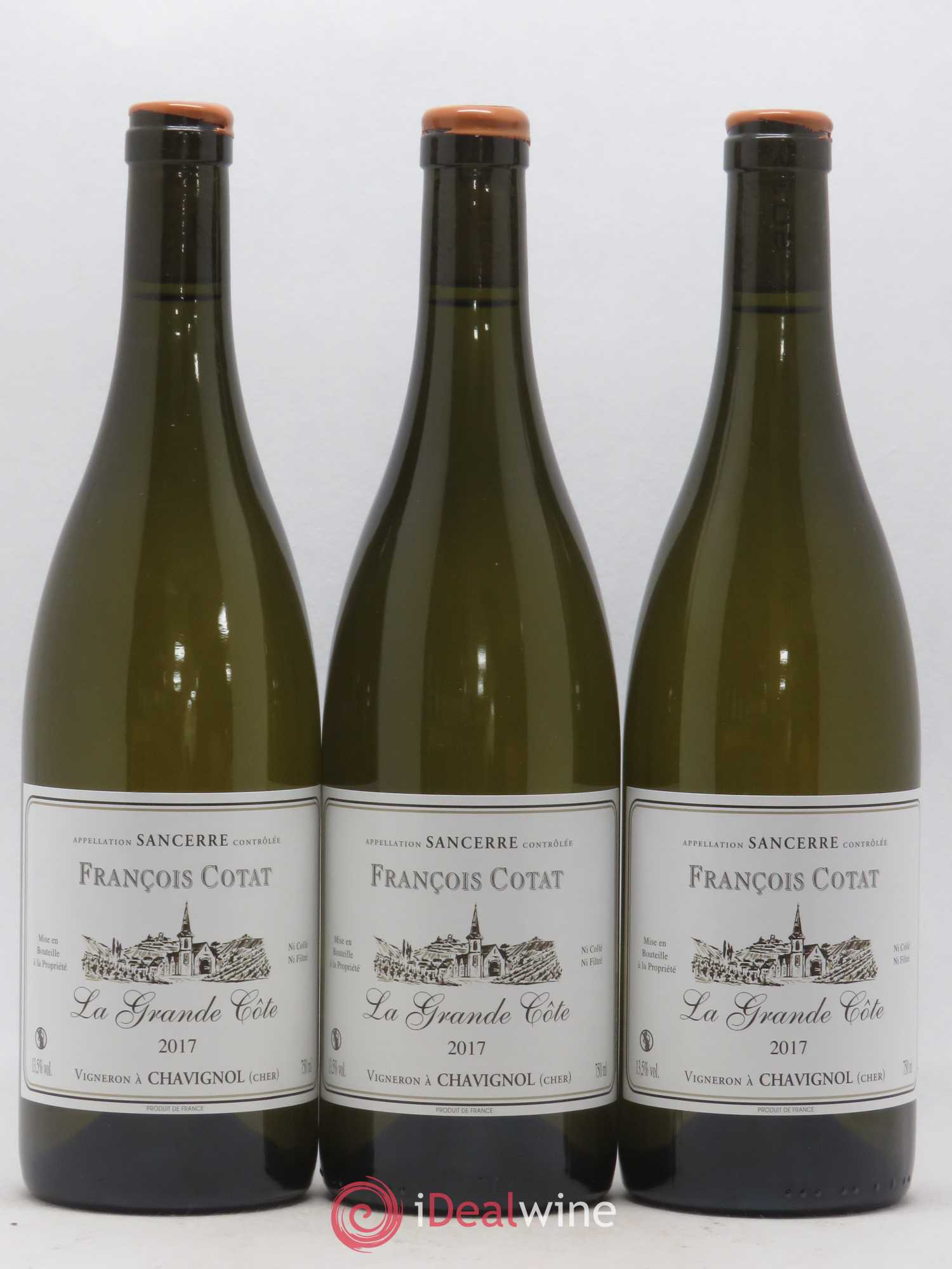 Sancerre La Grande Côte François Cotat  (sans prix de réserve) 2017 - Lot de 3 bouteilles - 0