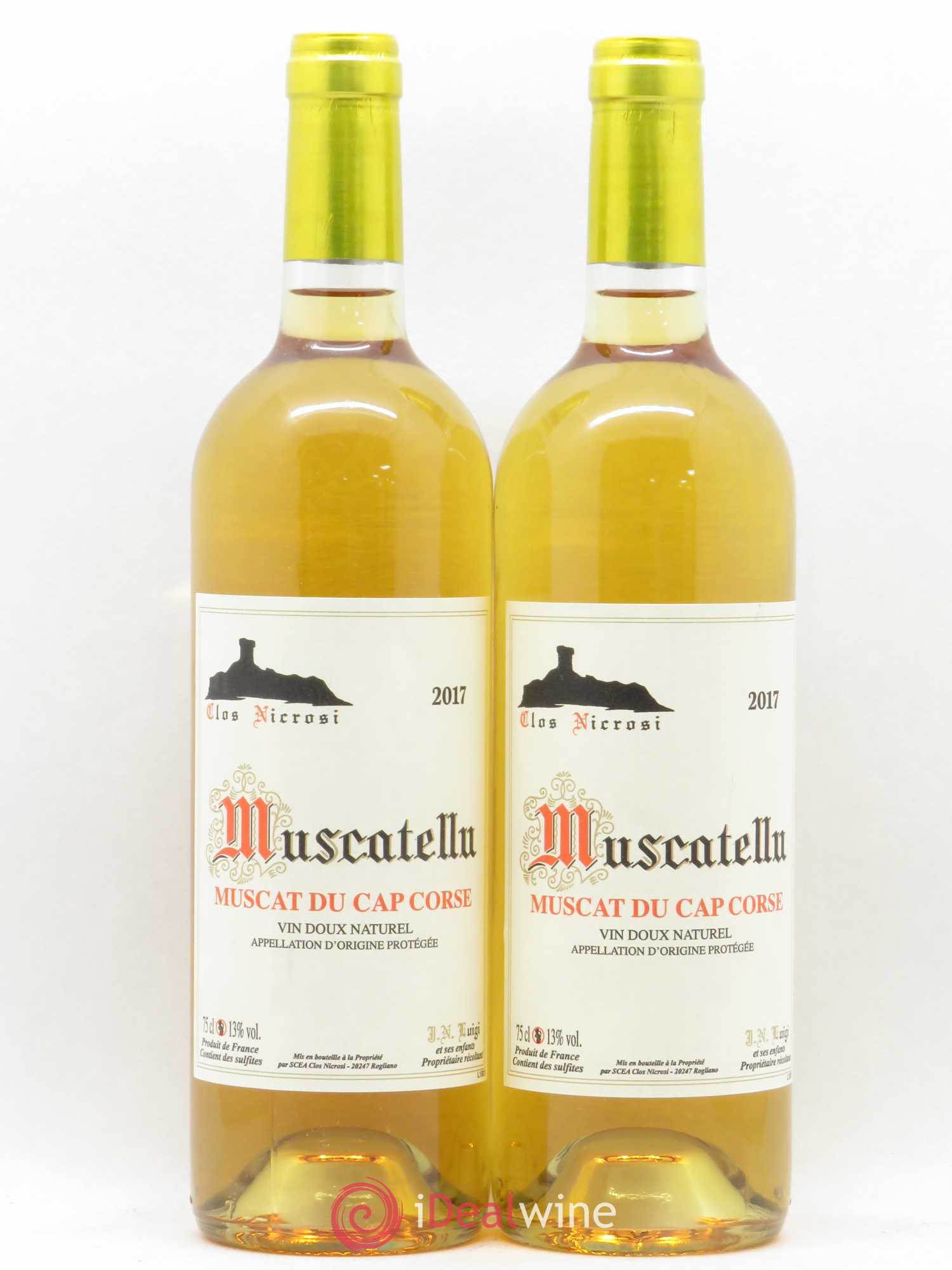 Muscat du Cap Corse Clos Nicrosi (sans prix de réserve) 2017 - Lot de 2 bouteilles - 0