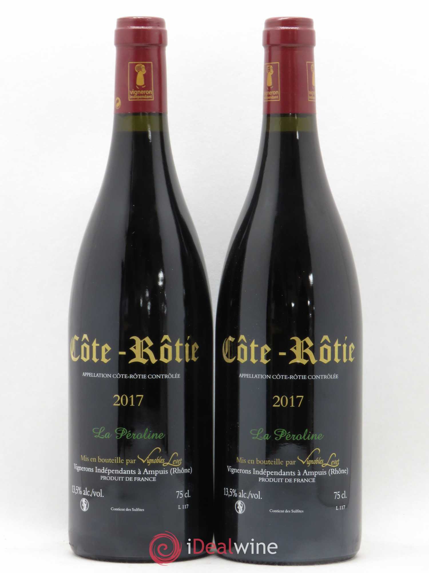 Côte-Rôtie La Péroline Vignobles Levet 2017 - Lot of 2 bottles - 1