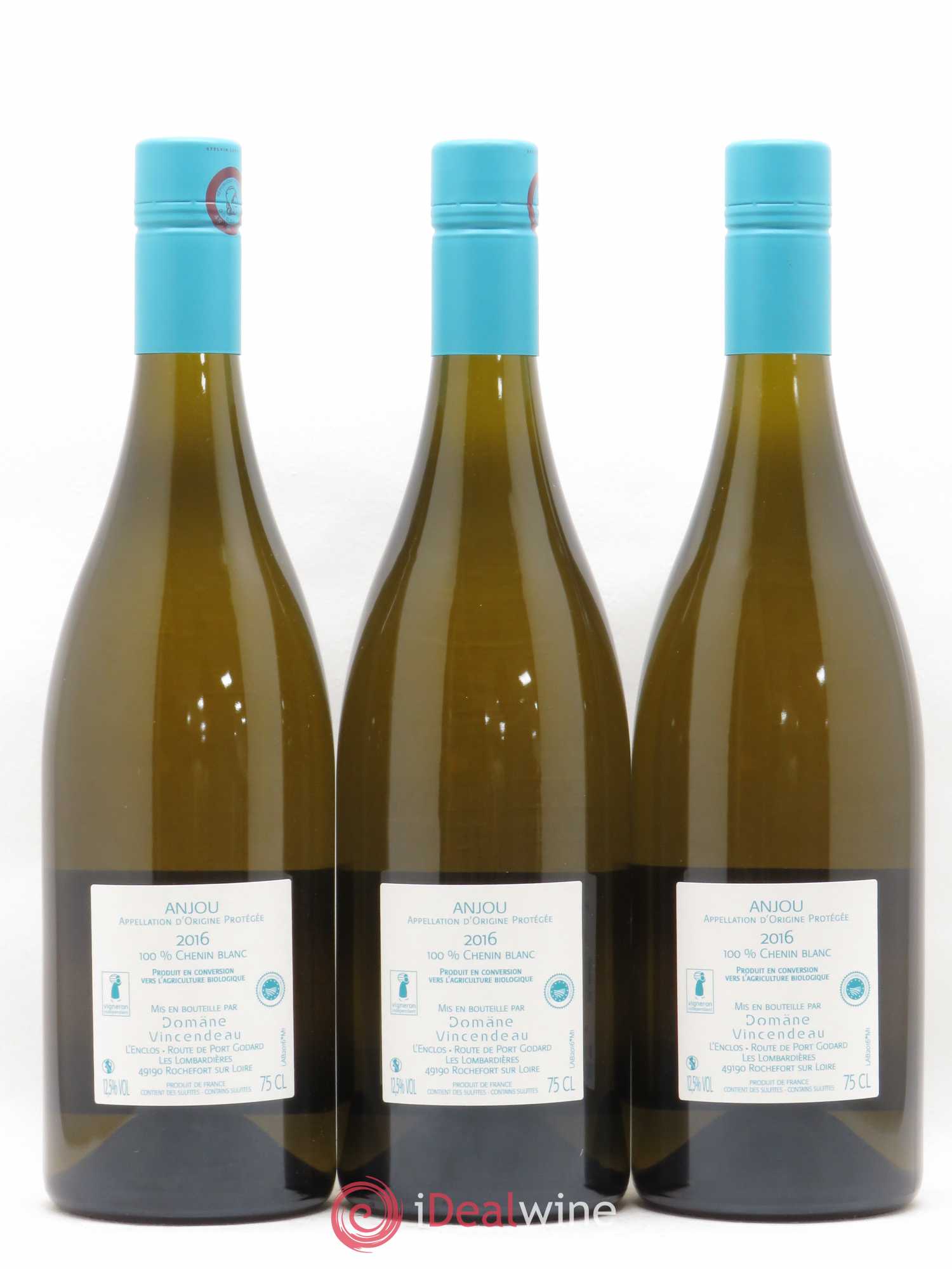 Anjou Le Raguenet Domaine Vincendeau (sans prix de réserve) 2016 - Posten von 3 Flaschen - 1