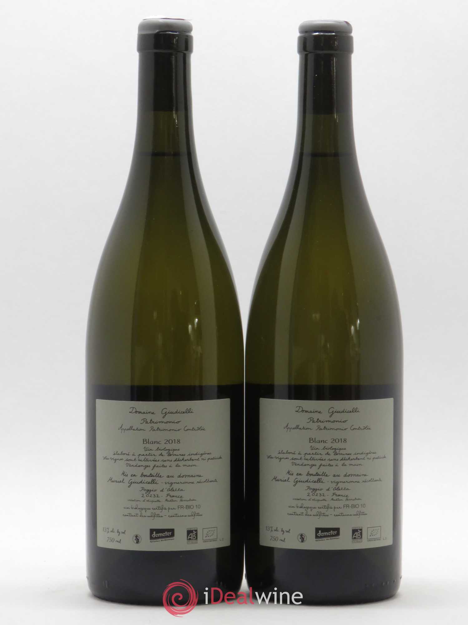 Patrimonio Domaine Guidicelli  (sans prix de réserve) 2018 - Lot de 2 bouteilles - 1