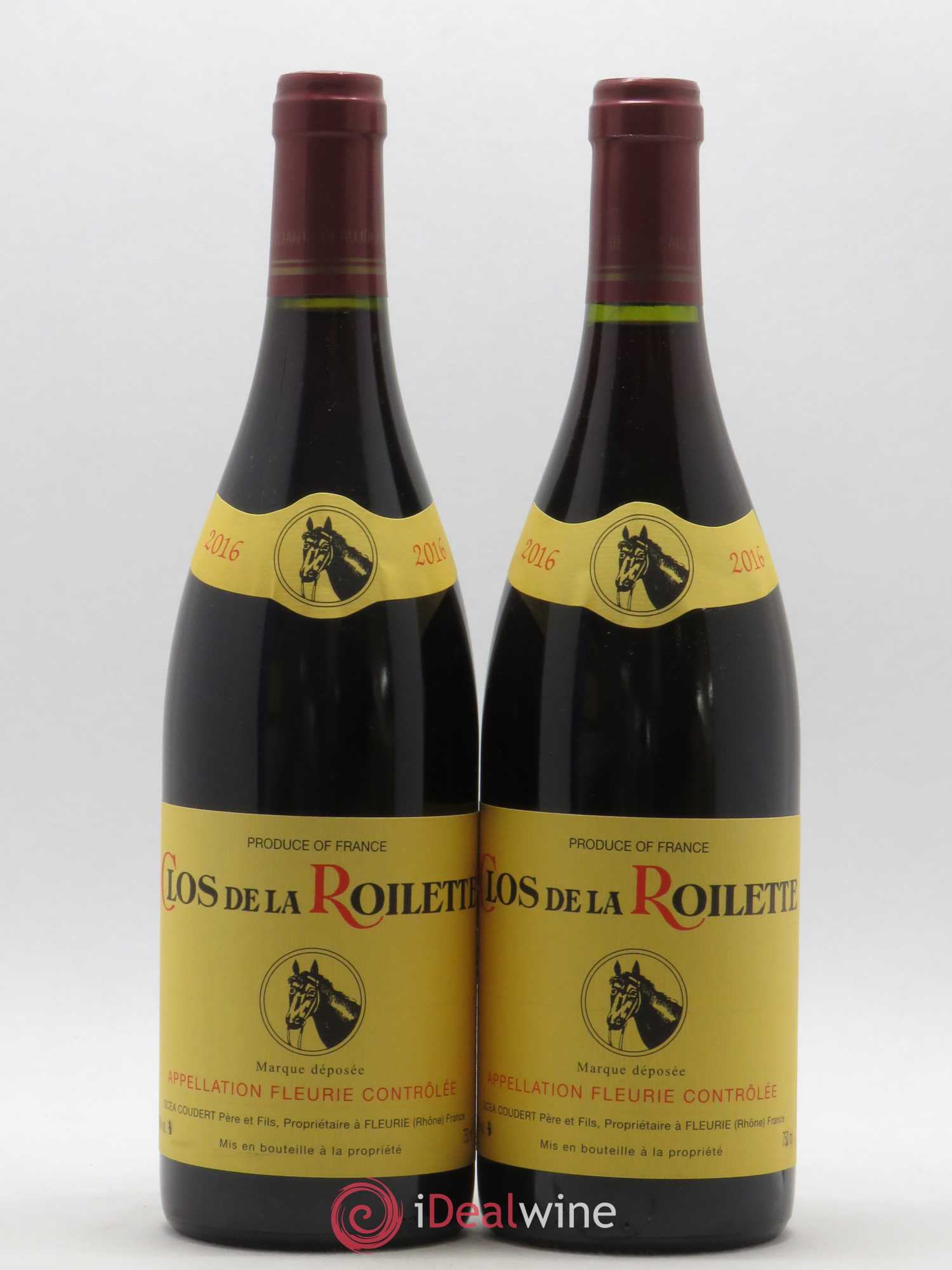 Fleurie Clos de la Roilette  (no reserve) 2016 - Lot of 2 bottles - 0