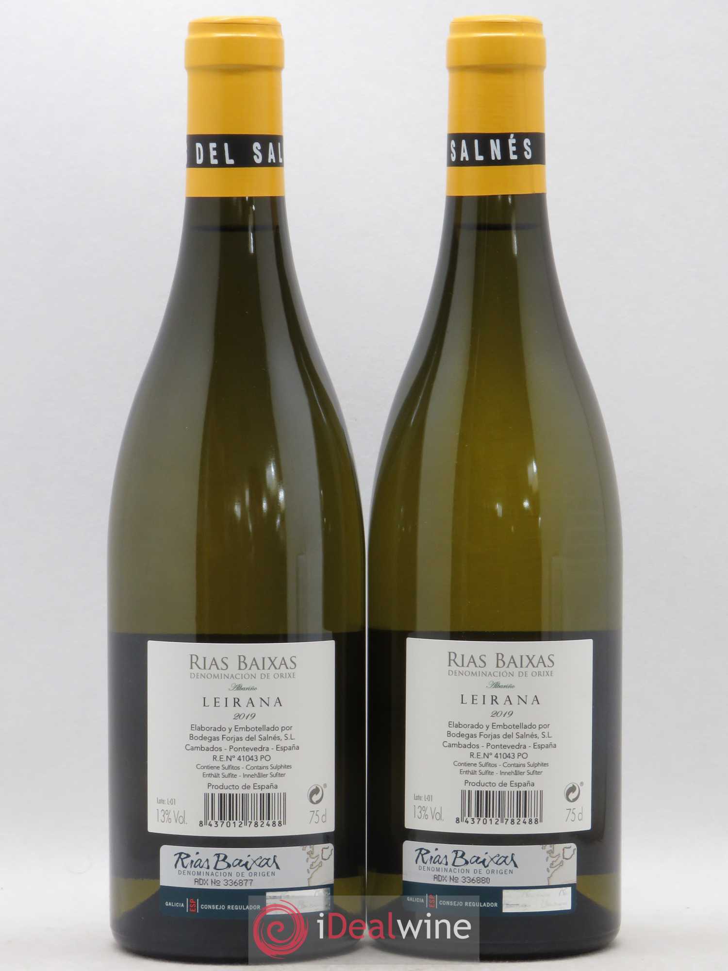 Rias Baixas Forjas Del Salnes Leirana (sans prix de reserve) 2019 - Lot de 2 bouteilles - 1