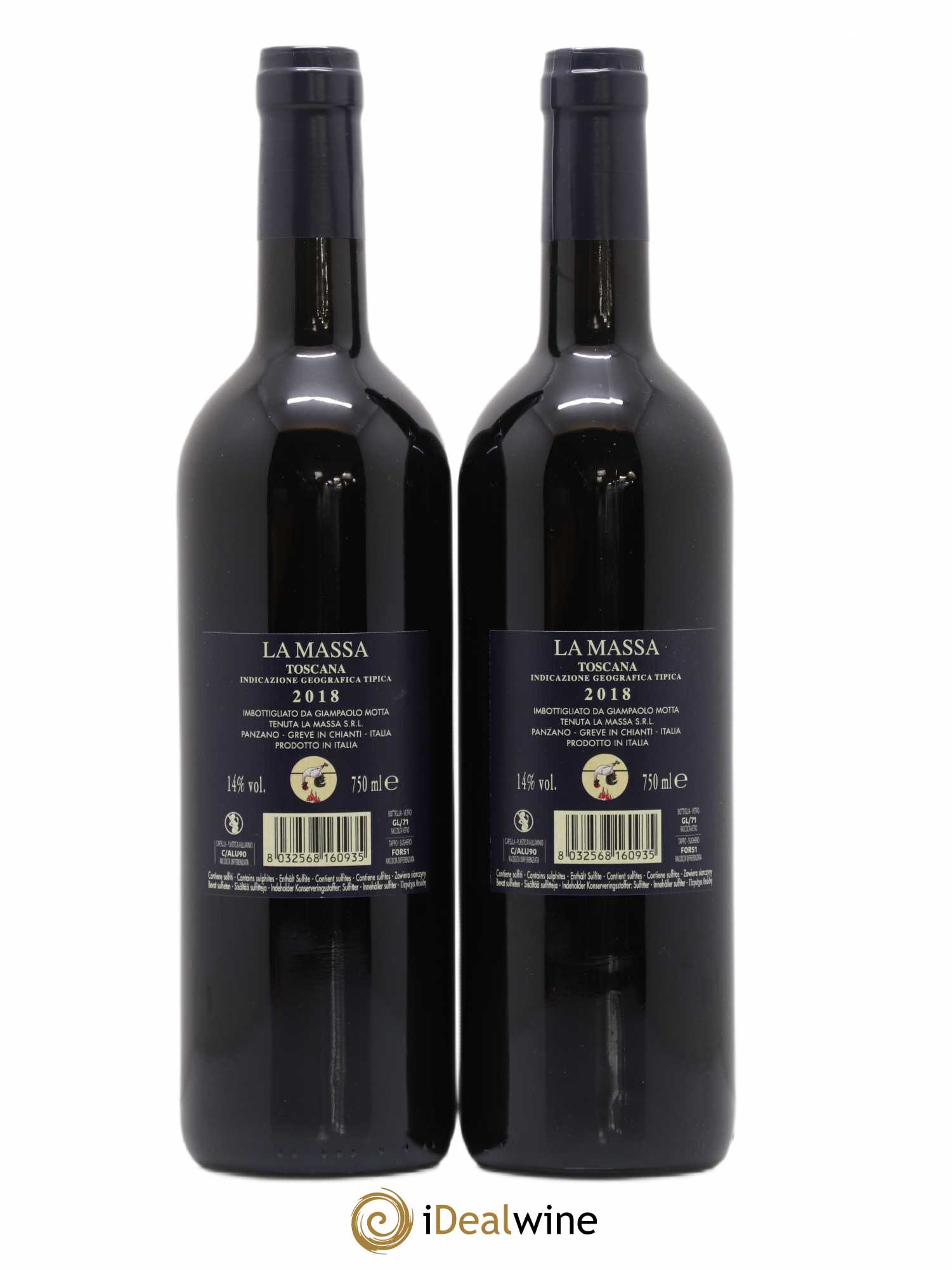 IGT Toscane La Massa Fattoria La Massa (no reserve) 2018 - Lot of 2 bottles - 1