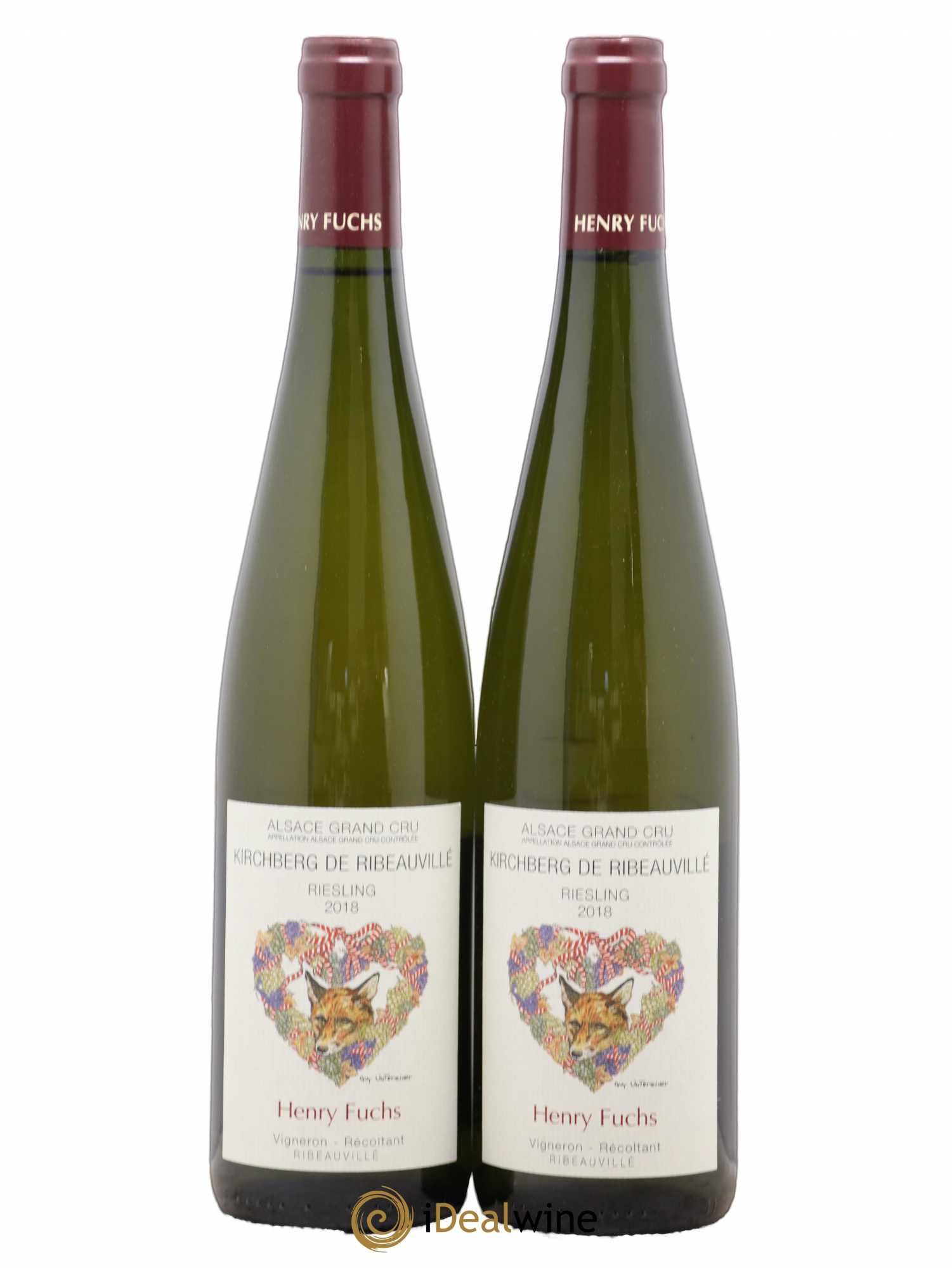 Riesling Henry Fuchs Grand Cru Kirchberg 2018 - Lot of 2 bottles - 0