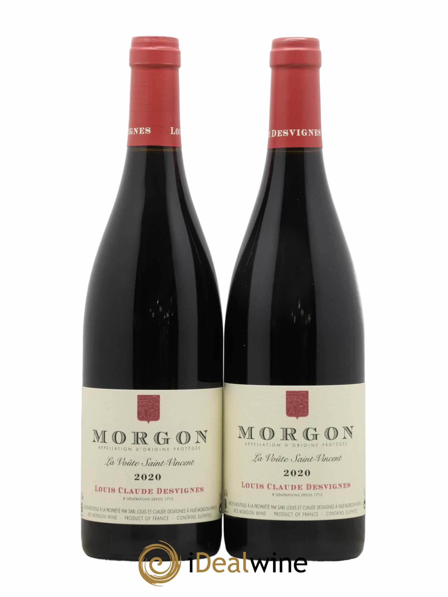 Morgon La Voûte Saint Vincent Louis-Claude Desvignes  (no reserve) 2020 - Lot of 2 bottles - 0