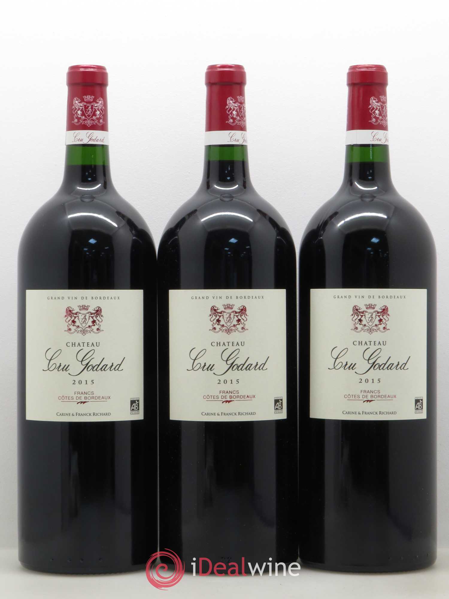 Côtes de Francs Château Cru Godard (sans prix de réserve) 2015 - Lot de 3 magnums - 0