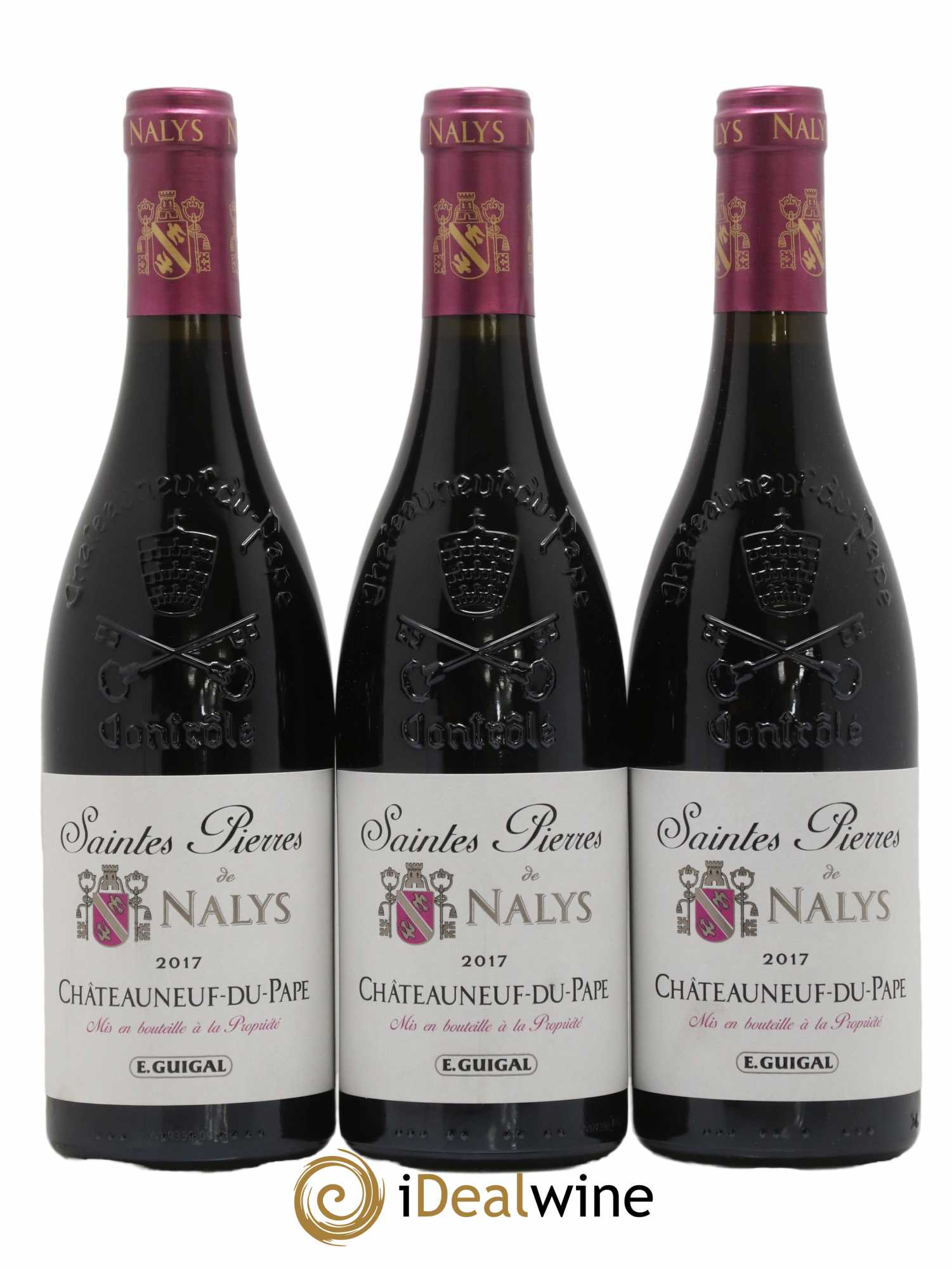 Châteauneuf-du-Pape Saintes Pierres de Nalys Château de Nalys  (sans prix de réserve) 2017 - Lot de 3 bouteilles - 0