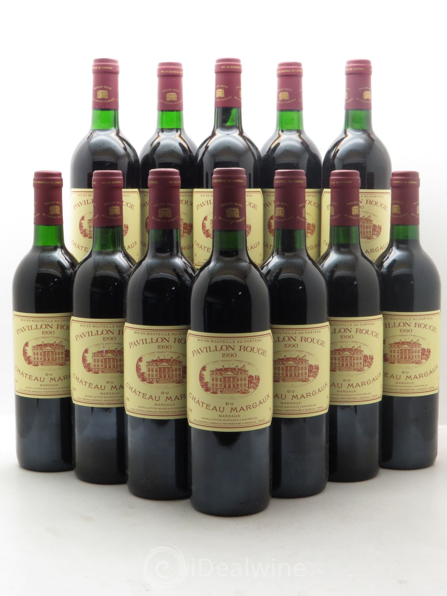 Pavillon Rouge du Château Margaux Second Vin 1990 - Lot de 12 bouteilles - 0