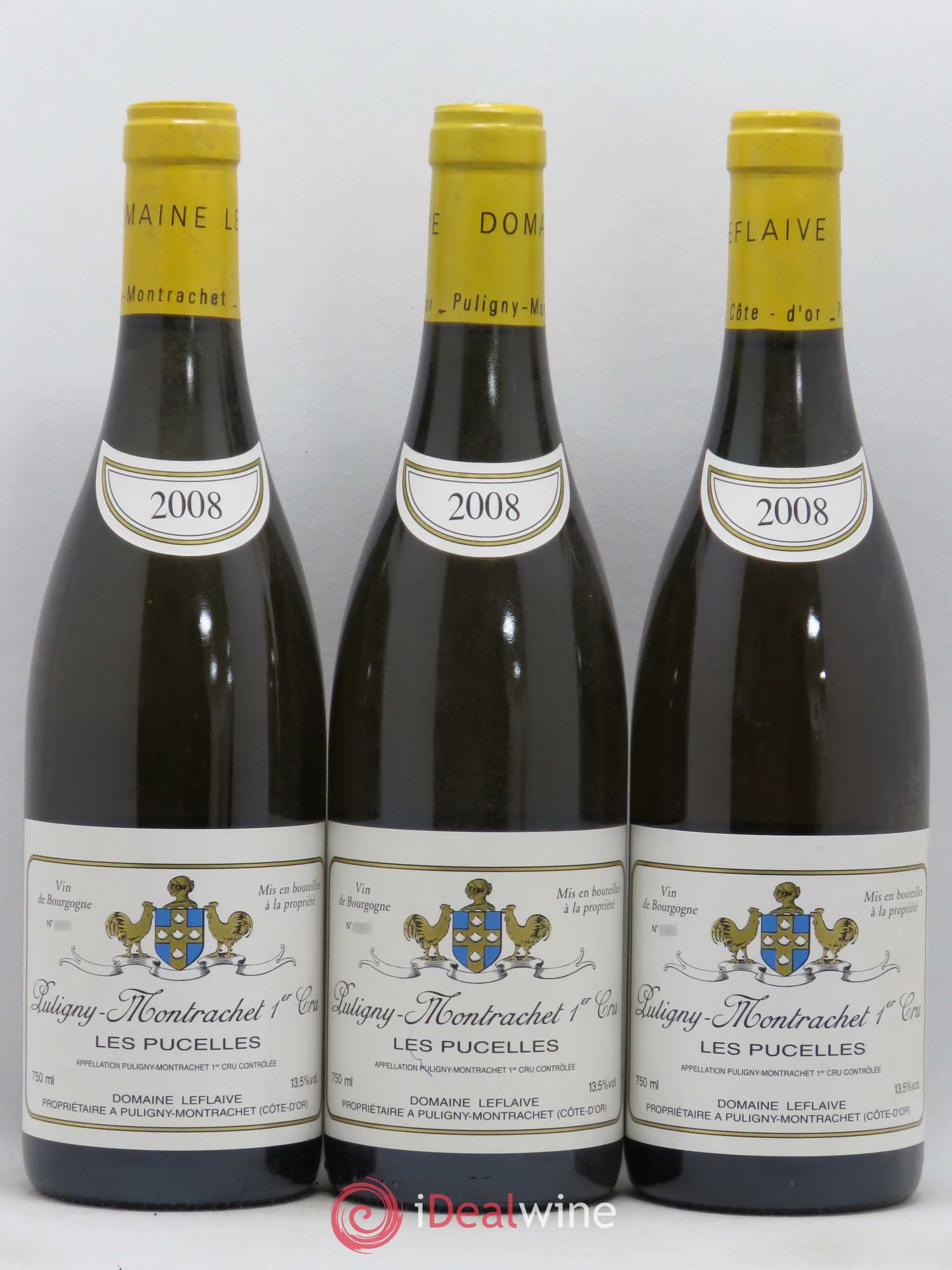 Puligny-Montrachet 1er Cru Les Pucelles Leflaive (Domaine) 2008 - Lot of 3 bottles - 0