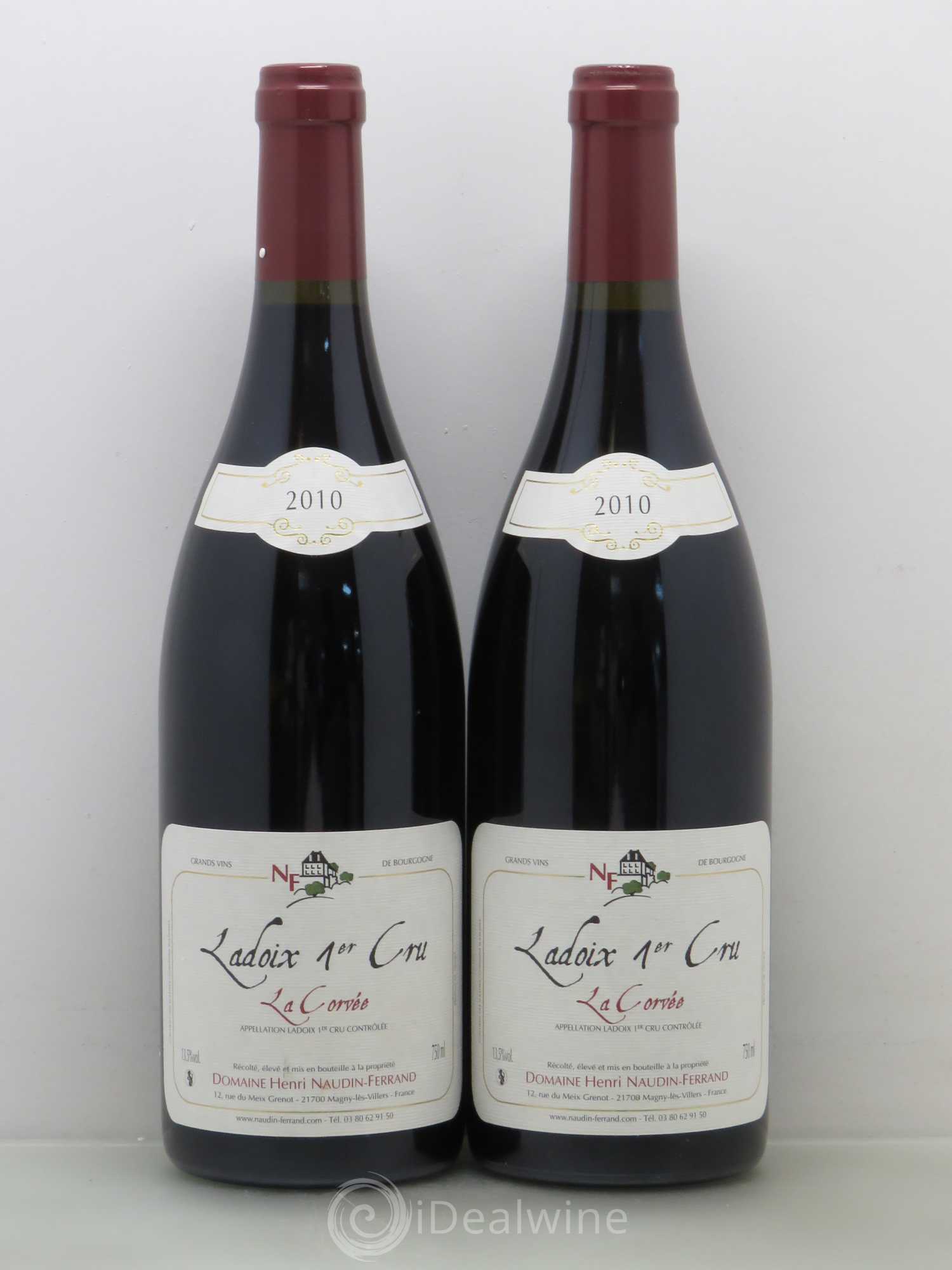 Ladoix 1er Cru La Corvée H Naudin-Ferrand  2010 - Lot de 5 bouteilles - 2