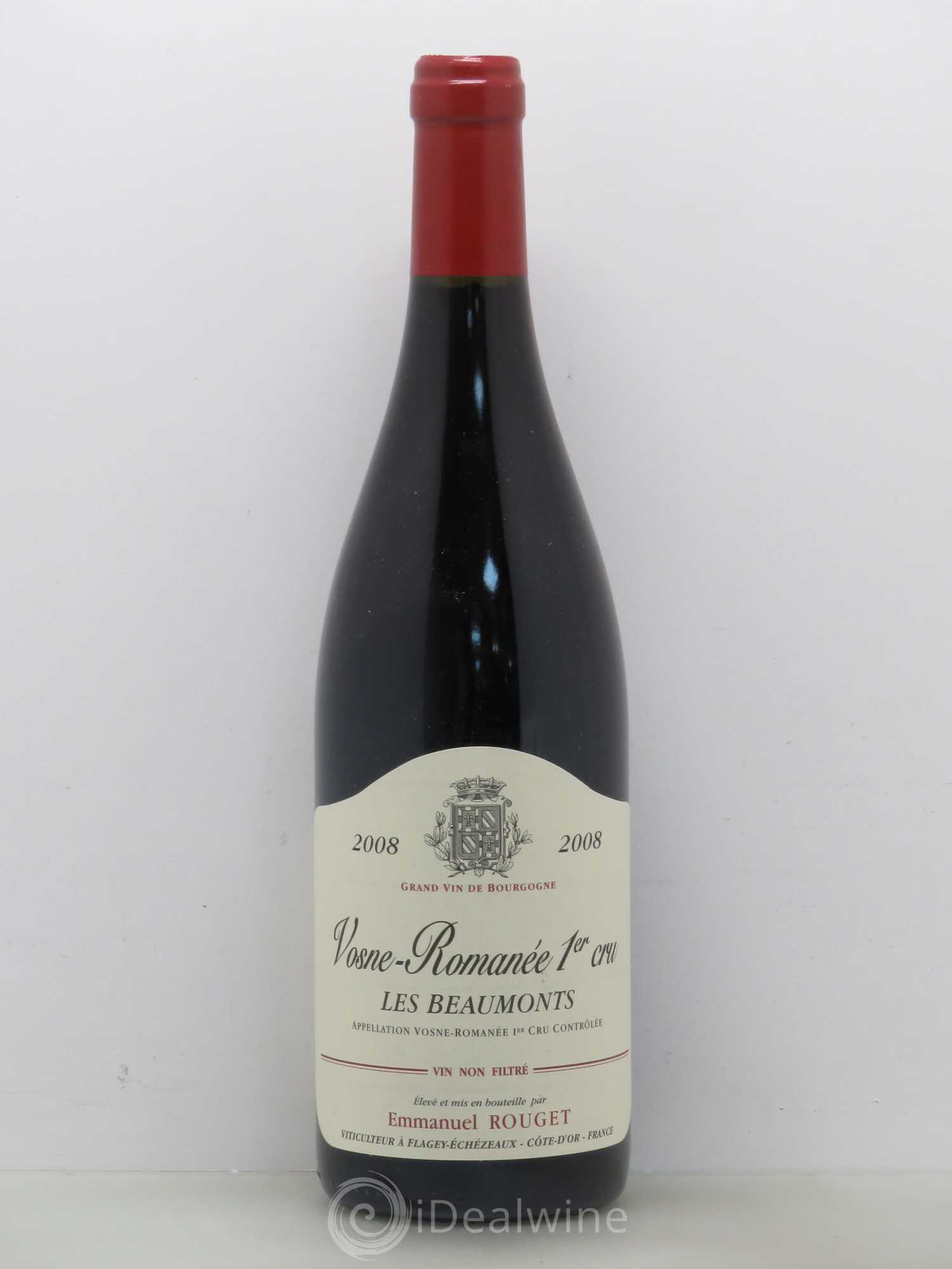 Vosne-Romanée 1er Cru Les Beaumonts Emmanuel Rouget 2008 - Lot de 1 bouteille - 0