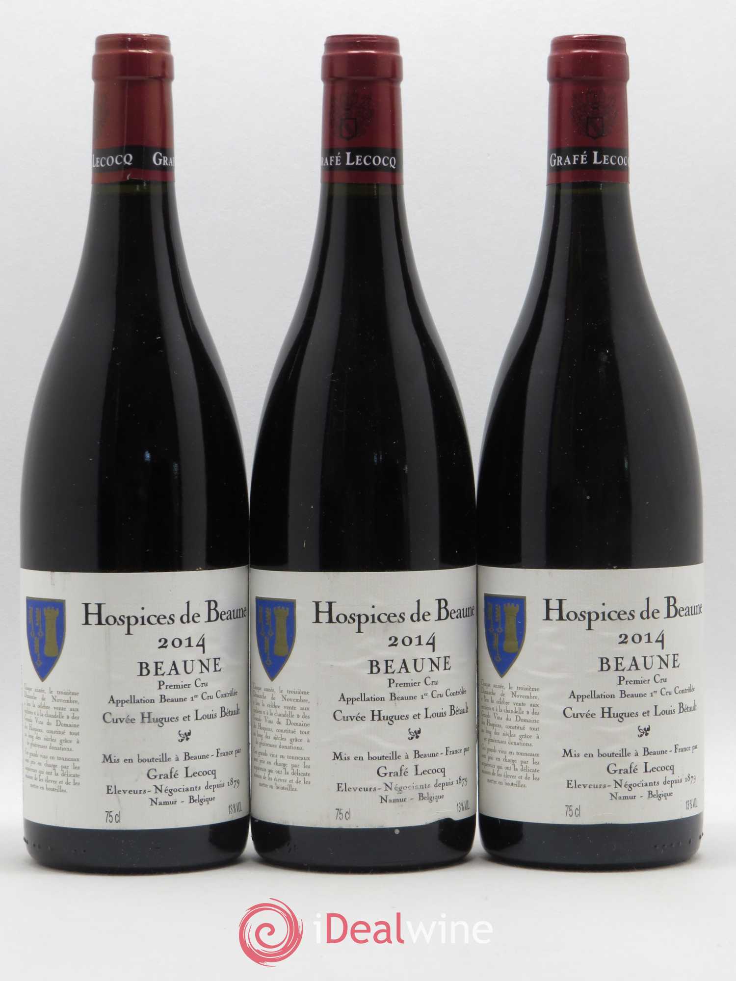 Beaune 1er Cru Hospices de Beaune Hugues et Louis Bétault Grafé Lecocq 2014 - Lot de 6 bouteilles - 2