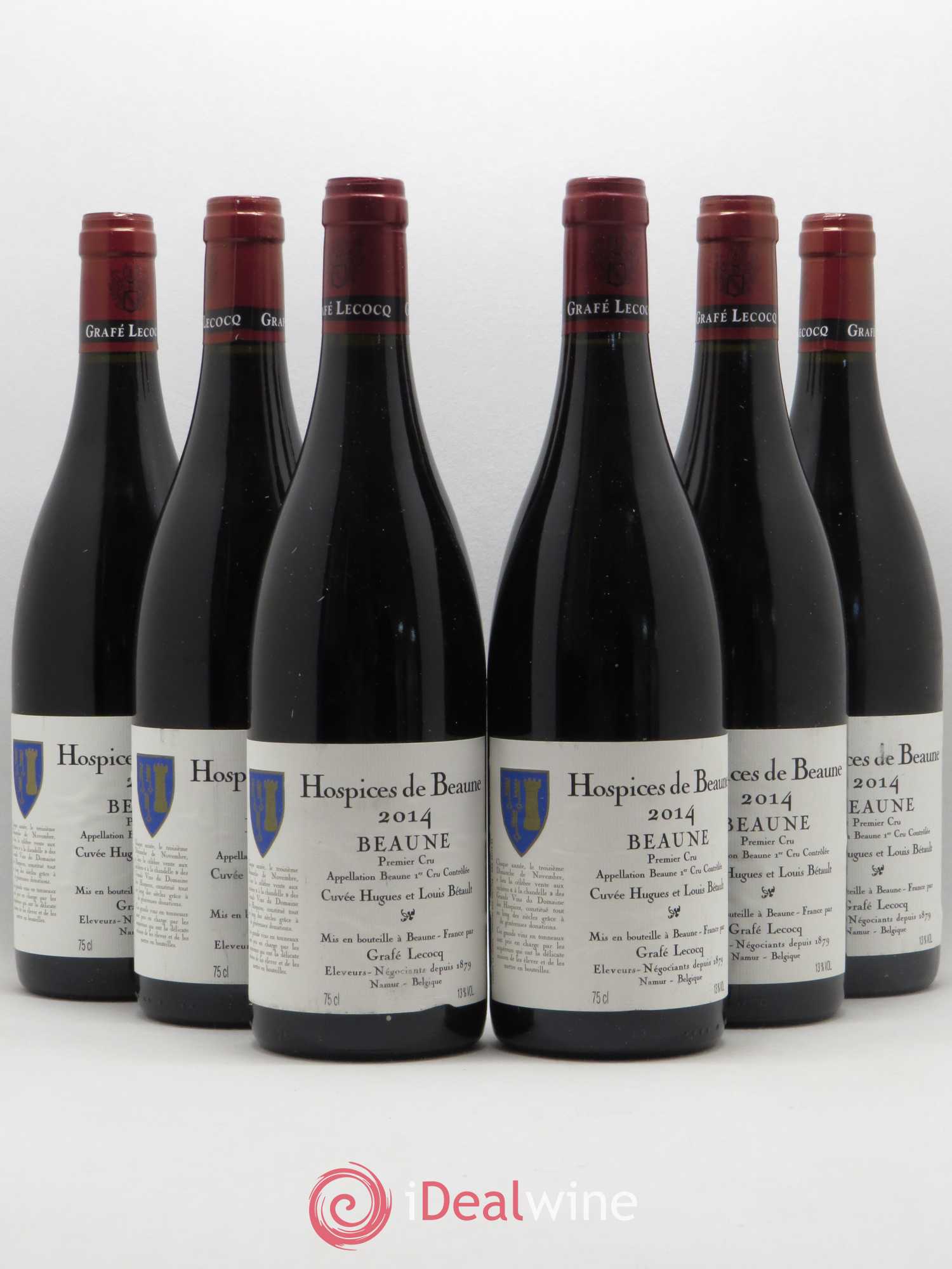 Beaune 1er Cru Hospices de Beaune Hugues et Louis Bétault Grafé Lecocq 2014 - Lot de 6 bouteilles - 0