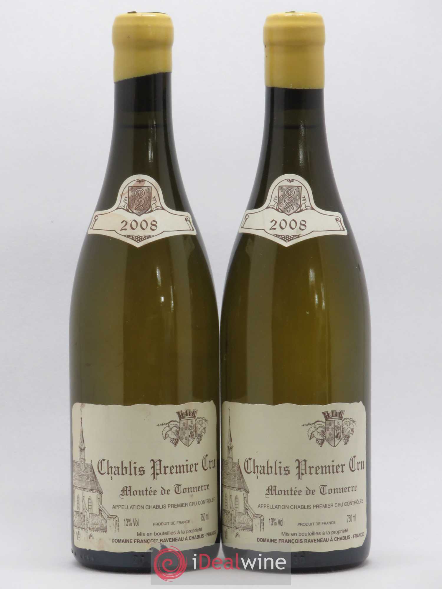 Chablis 1er Cru Montée de Tonnerre Raveneau (Domaine) 2008 - Lot of 2 bottles - 0