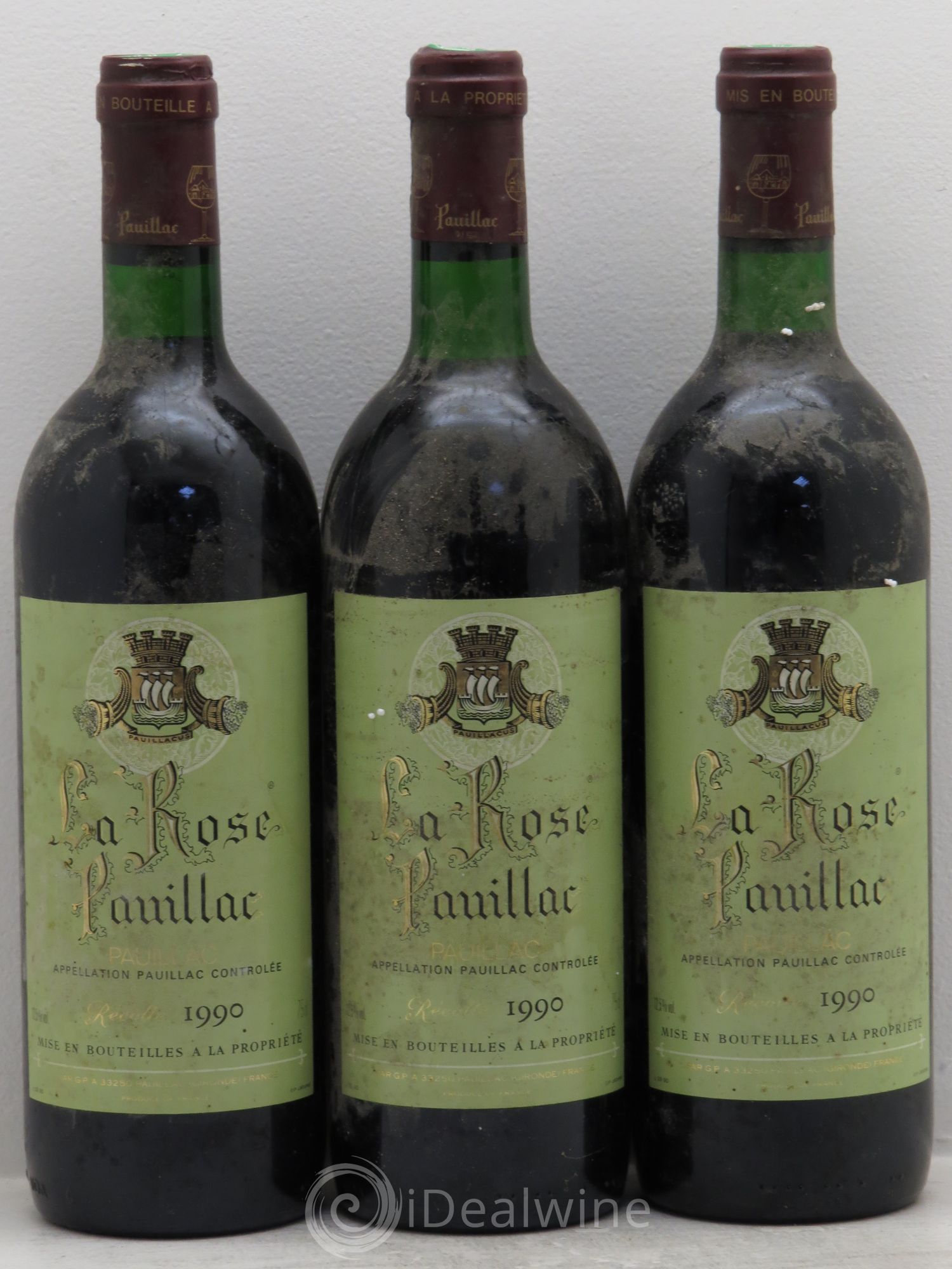 La Rose Pauillac 1990 - Lot de 3 bouteilles - 0