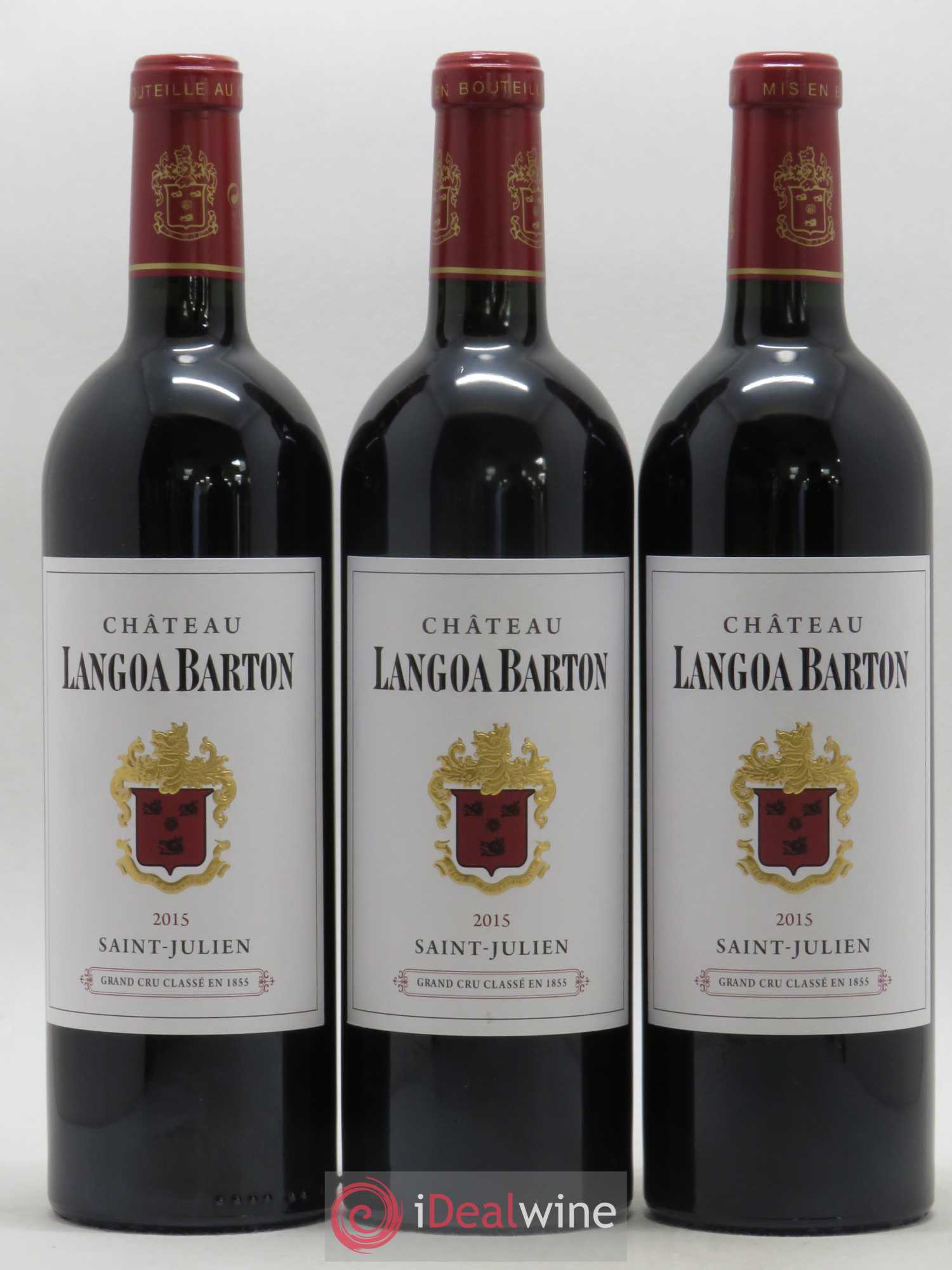 Château Langoa Barton 3ème Grand Cru Classé 2015 - Lot de 3 bouteilles - 0