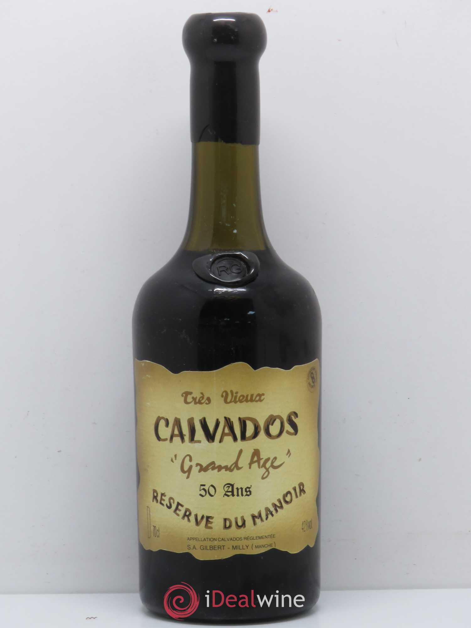 Calvados Grand age 50 ans Reserve du manoir SA Gilbert - Lot de 1 bouteille - 0