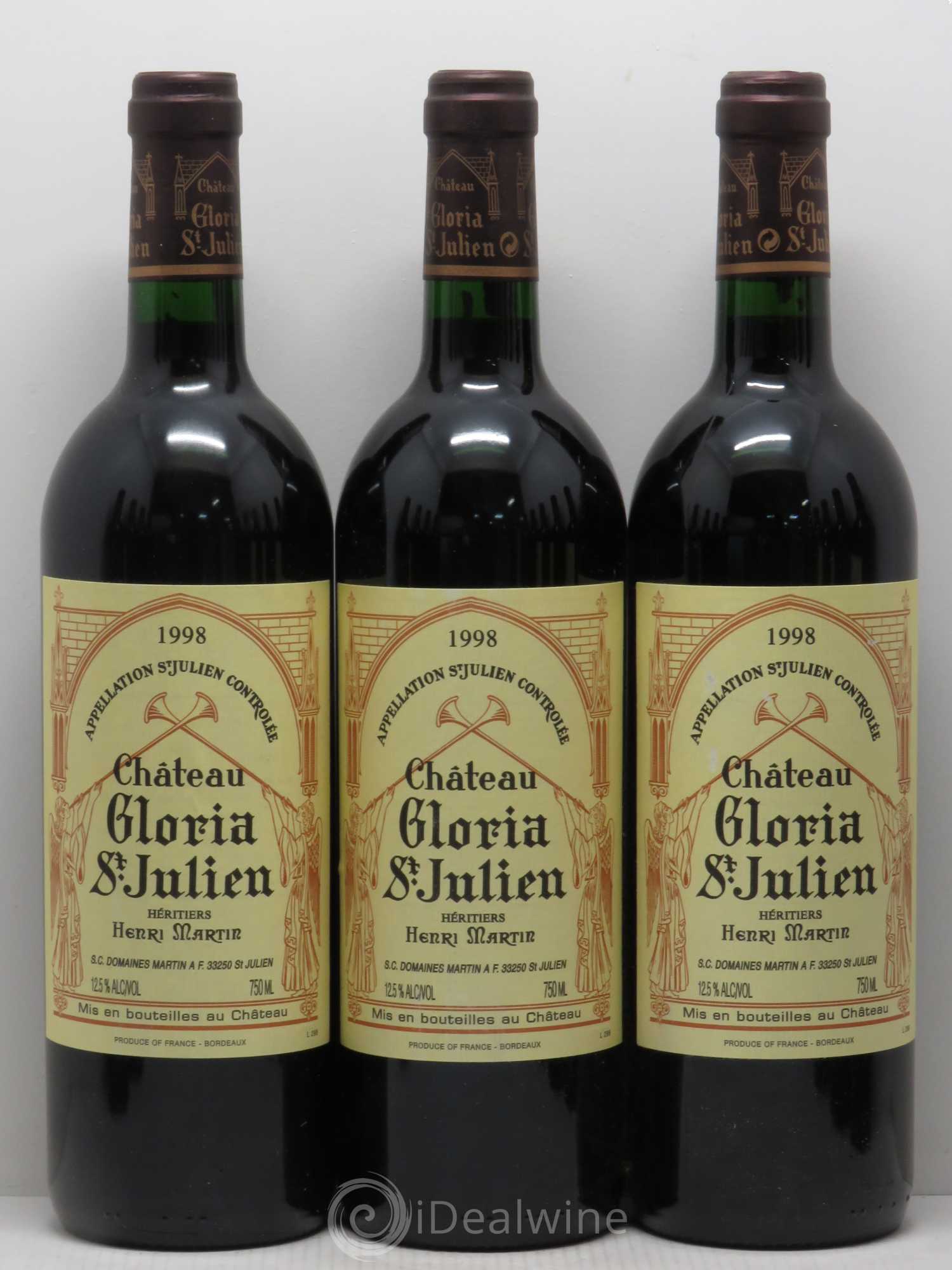 Château Gloria 1998 - Lot of 12 bottles - 1