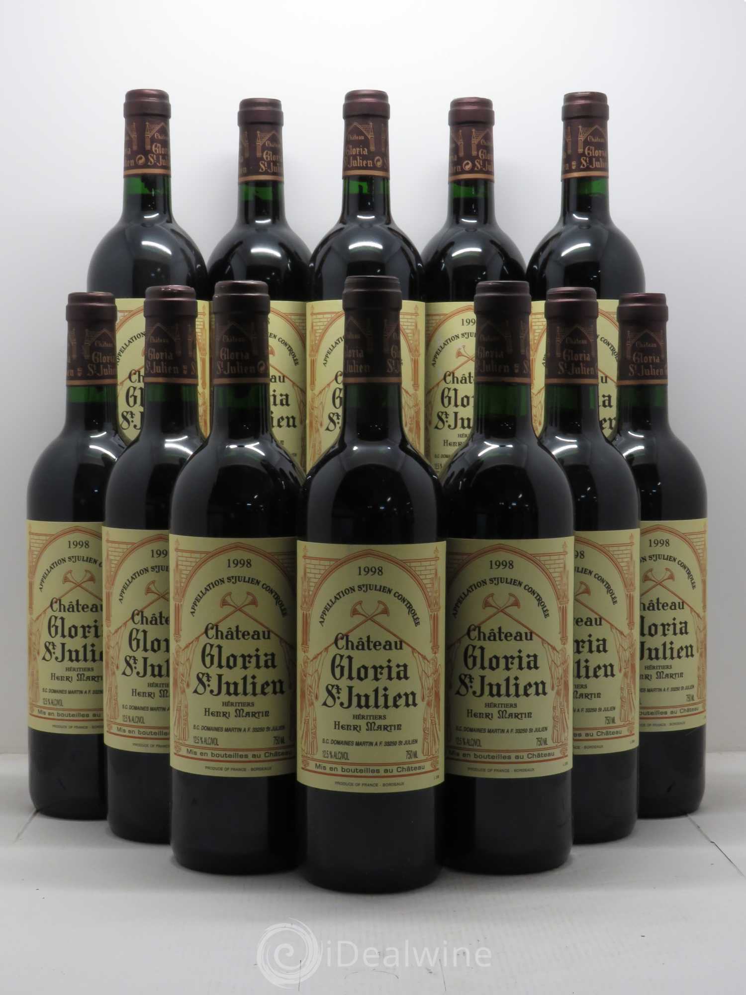 Château Gloria 1998 - Lot of 12 bottles - 0