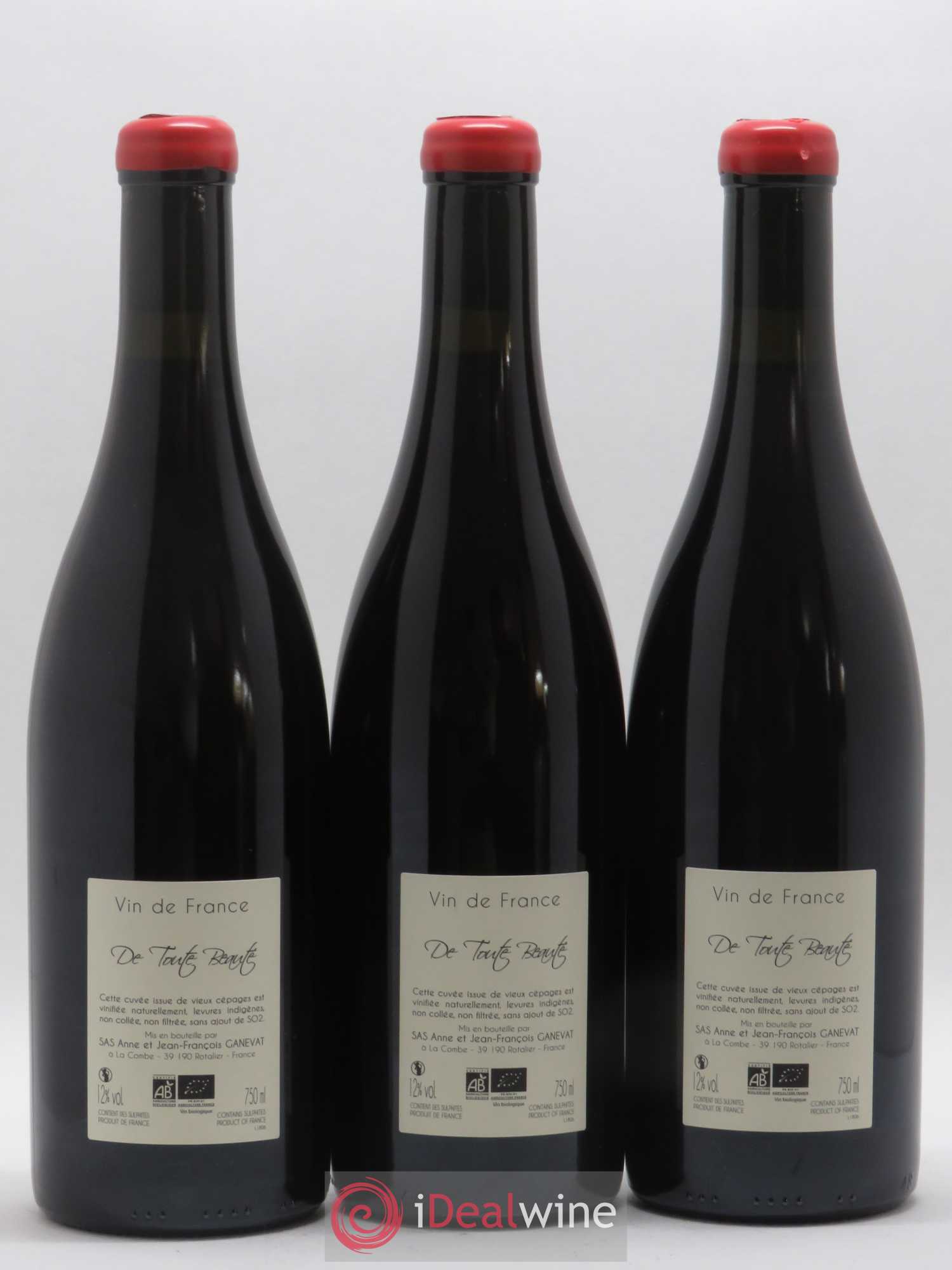 Vin de France De Toute Beauté Ganevat (Domaine)  (sans prix de réserve) 2018 - Lot de 3 bouteilles - 1