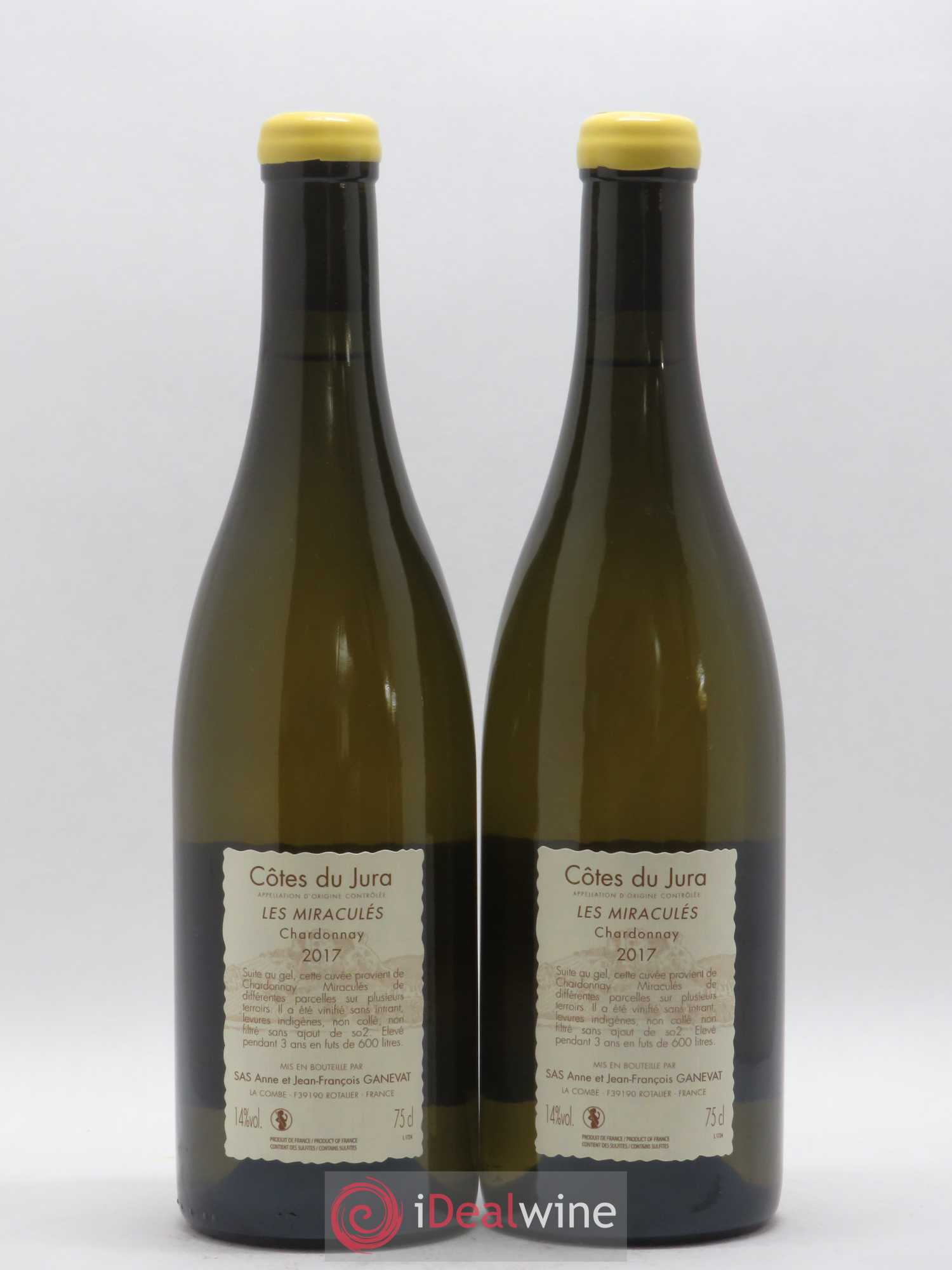 Côtes du Jura Les Miraculés Anne et Jean François Ganevat  (sans prix de réserve) 2017 - Lot de 2 bouteilles - 1