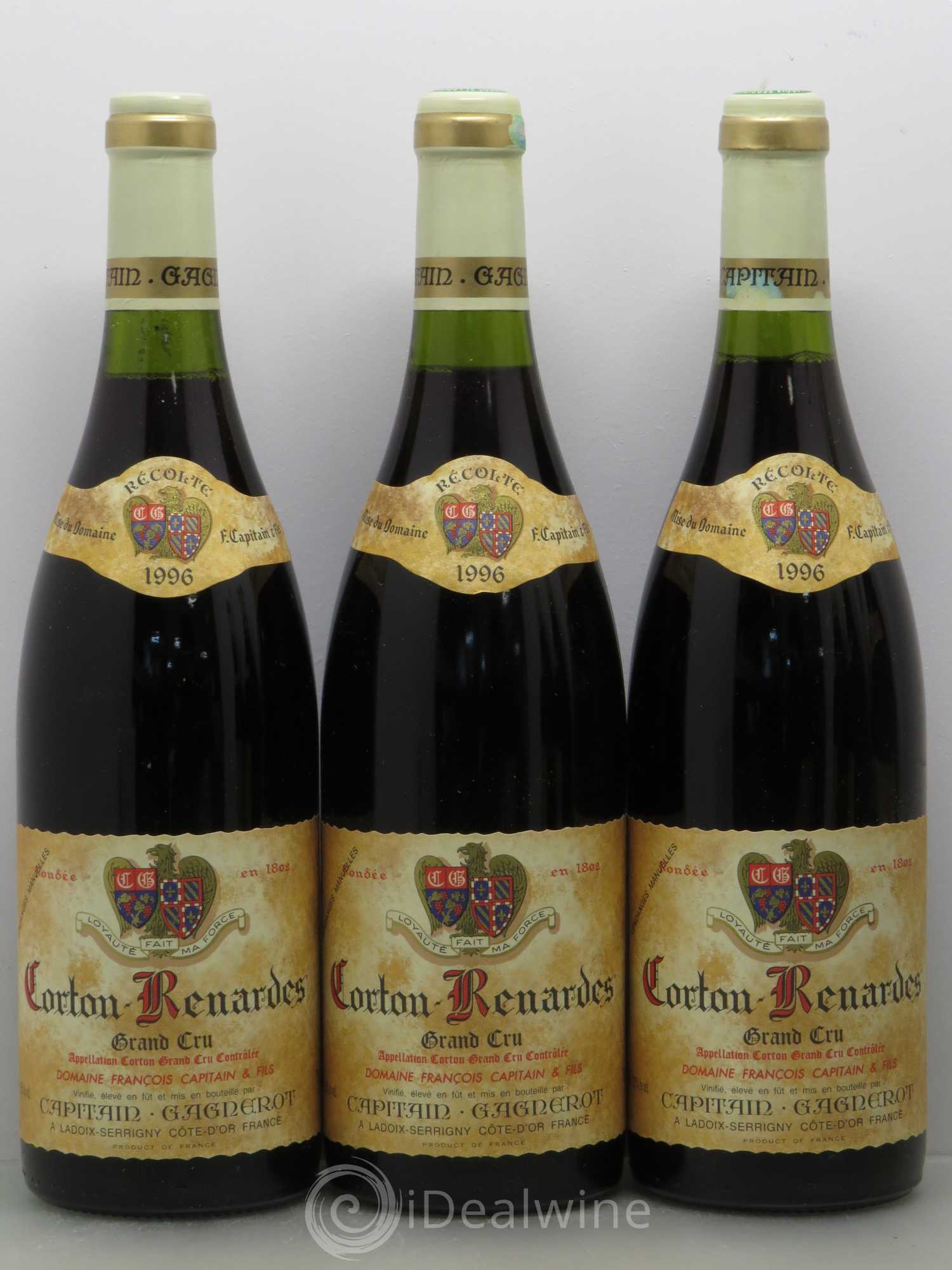 Corton Grand Cru Les Renardes - Capitain Gagnerot 1996 - Lot de 6 bouteilles - 1