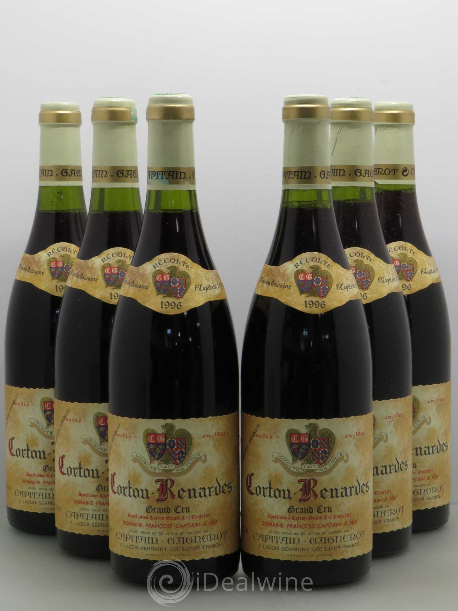 Corton Grand Cru Les Renardes - Capitain Gagnerot 1996 - Lot de 6 bouteilles - 0