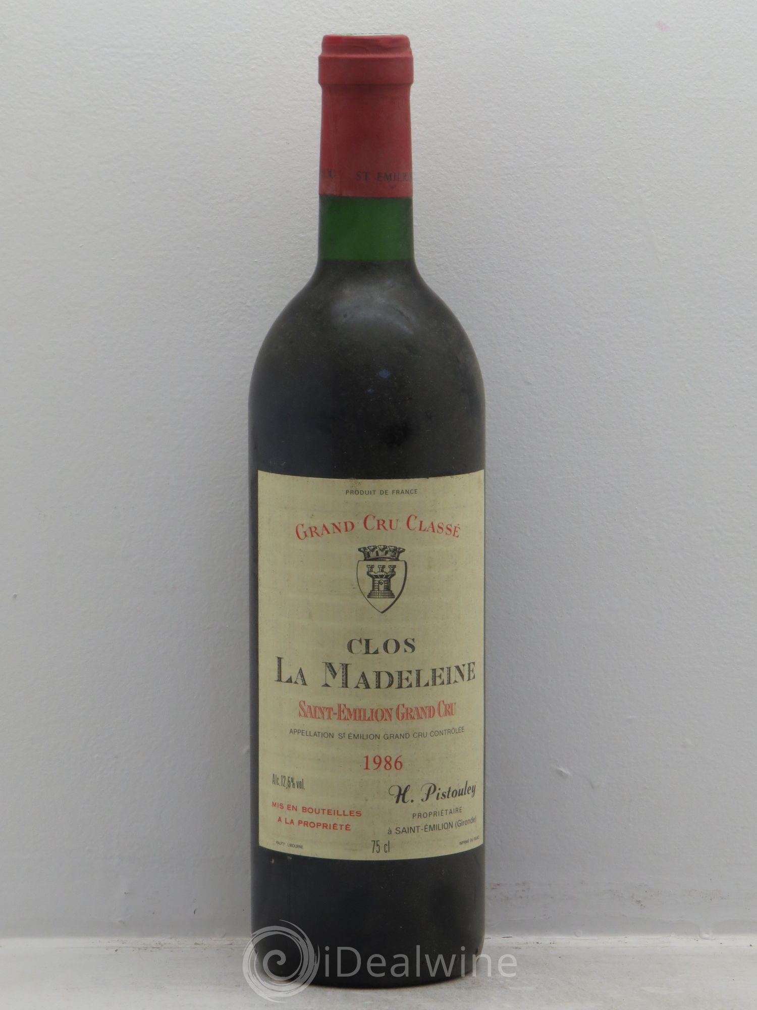 Clos la Madeleine Grand Cru Classé 1986 - Lot de 1 bouteille - 0