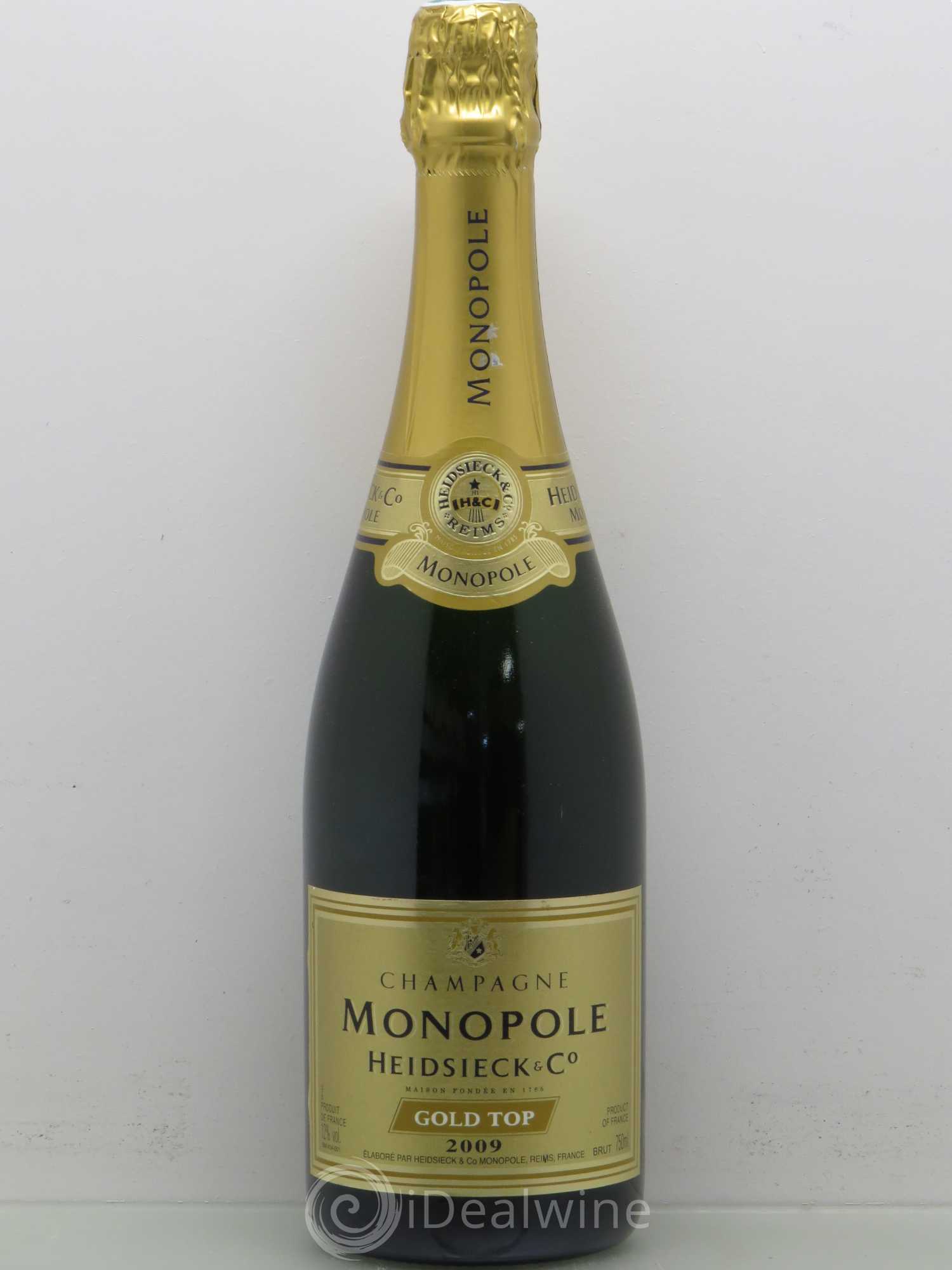 Champagne Heidsieck Monopole Gold Top  2009 - Lot de 1 bouteille - 0