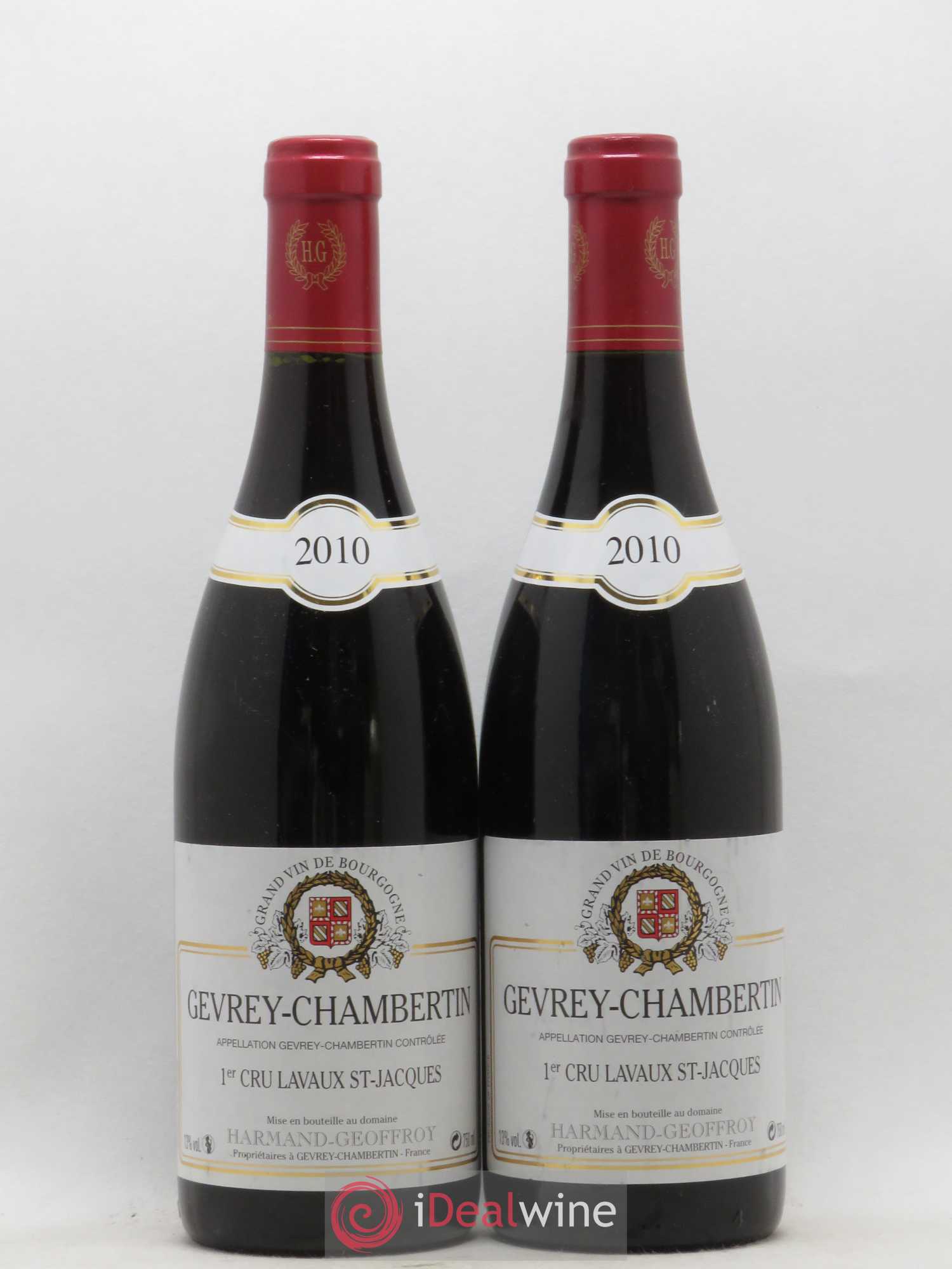 Gevrey-Chambertin 1er Cru Lavaux Saint Jacques Harmand-Geoffroy (Domaine) 2010 - Lot de 2 bouteilles - 0