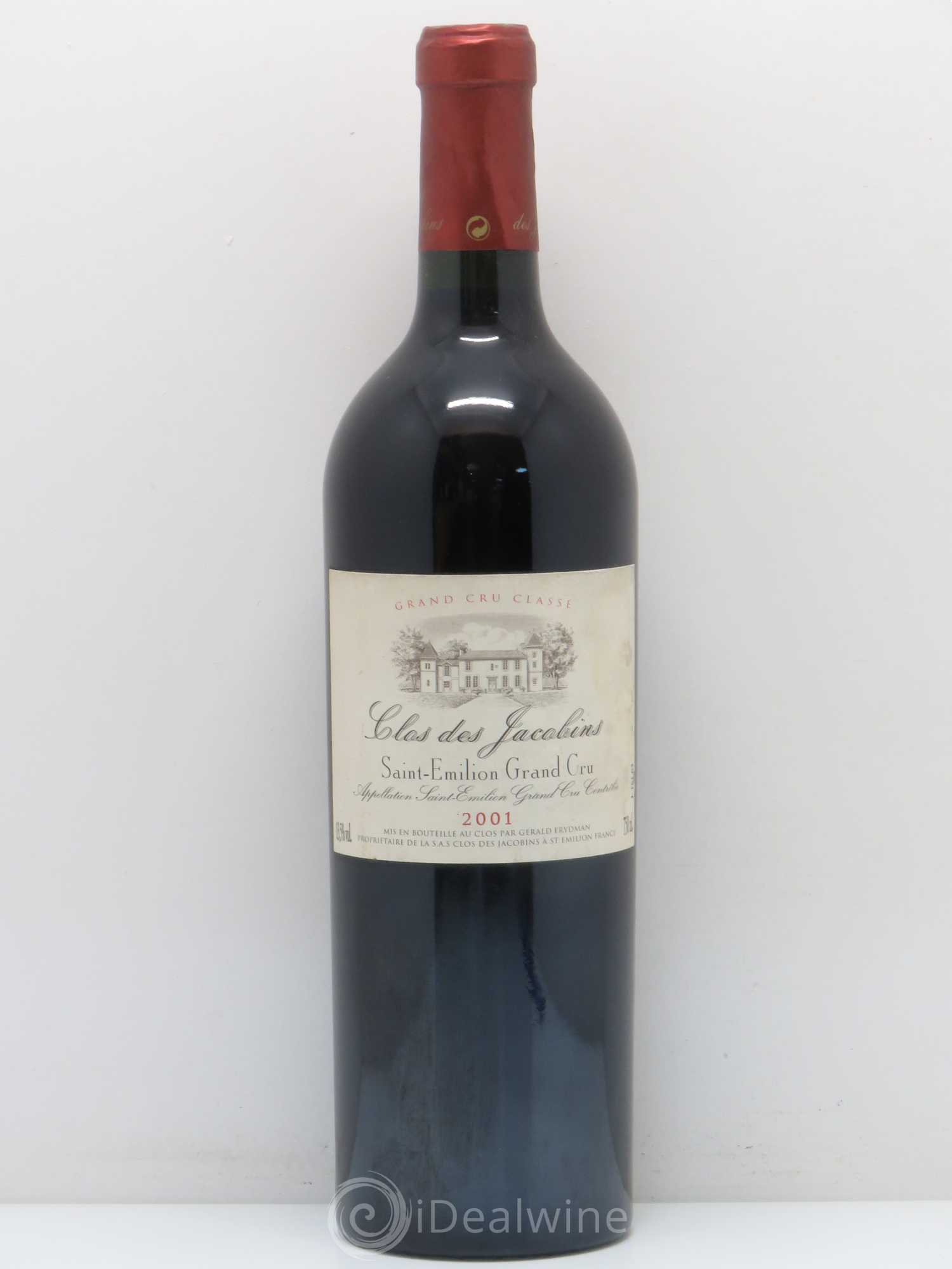 Château Clos des Jacobins Grand Cru Classé 2001 - Lot de 1 bouteille - 0