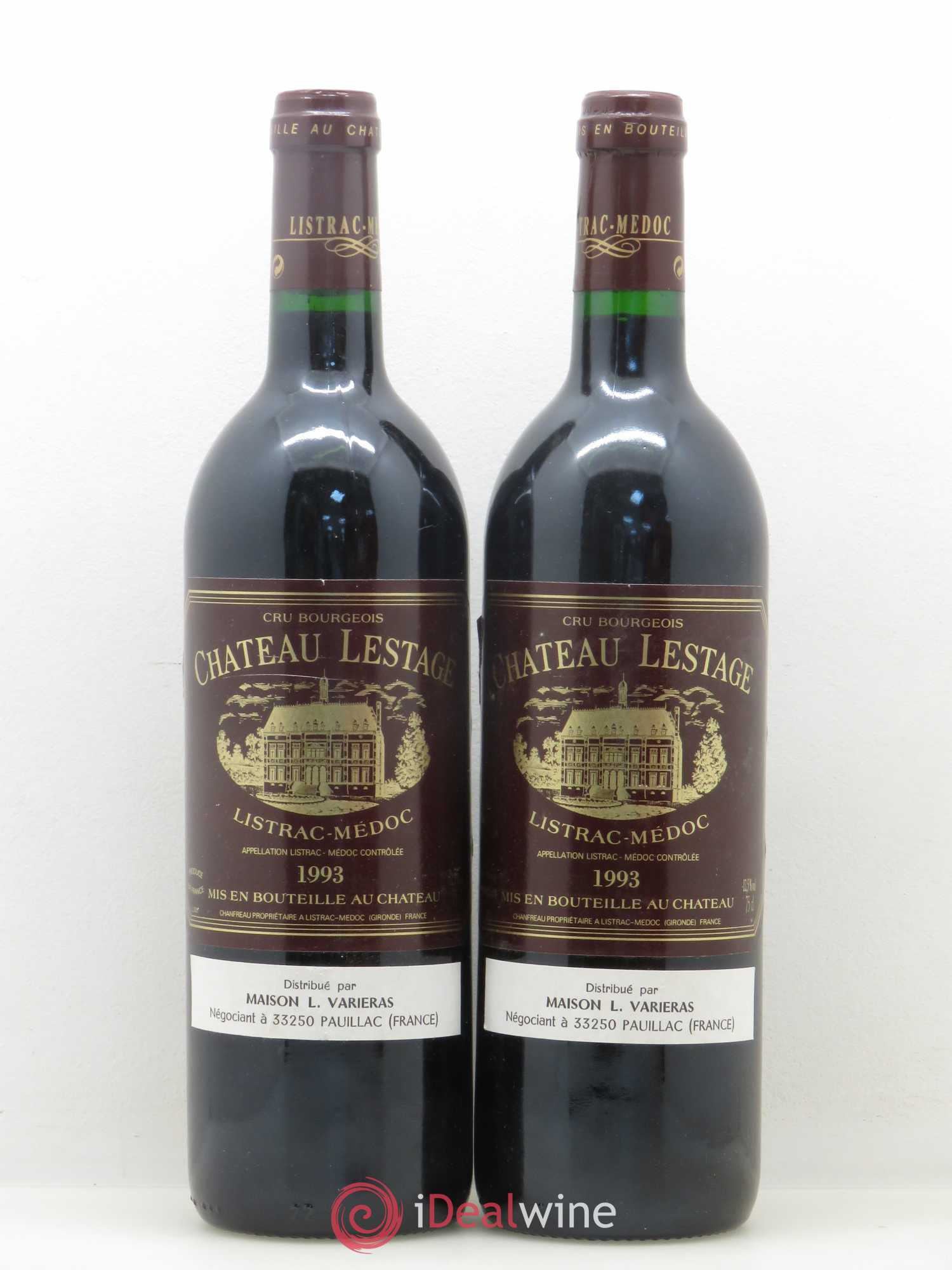 Château Lestage Cru Bourgeois  (senza prezzo di riserva) 1993 - Lotto di 2 bottiglie - 0