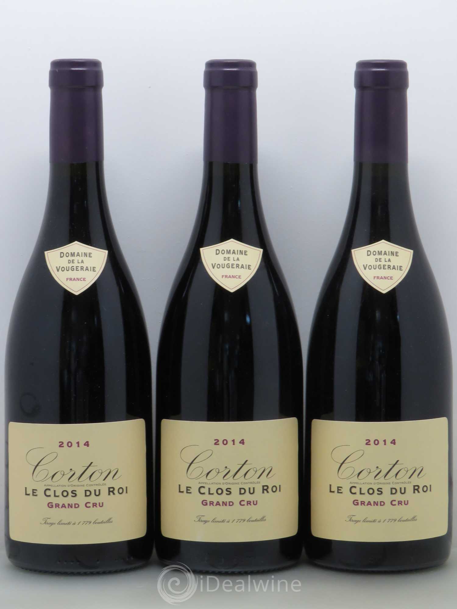 Corton Grand Cru Le Clos du Roi La Vougeraie 2014 - Lot de 3 bouteilles - 0