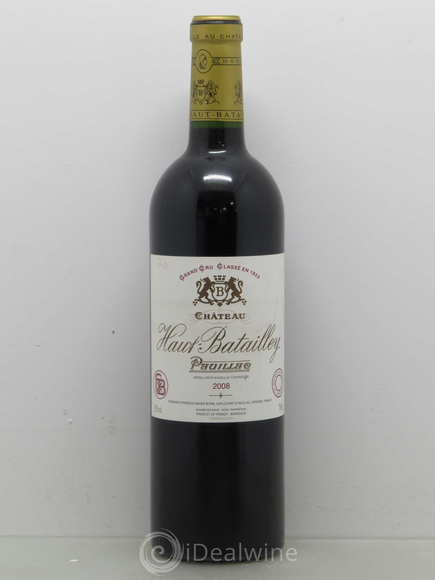 Château Haut Batailley 5ème Grand Cru Classé 2008 - Lot of 1 bottle - 0